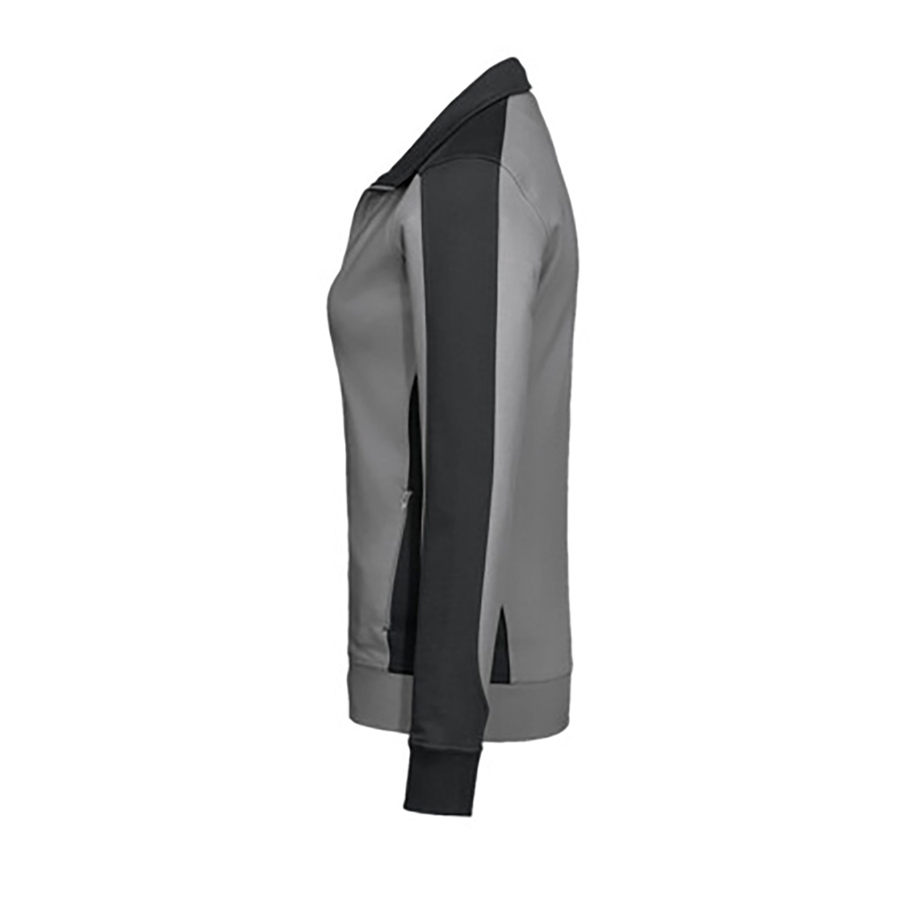 Damen-Sweatjacke Contrast Mikralinar, titan/anthrazit