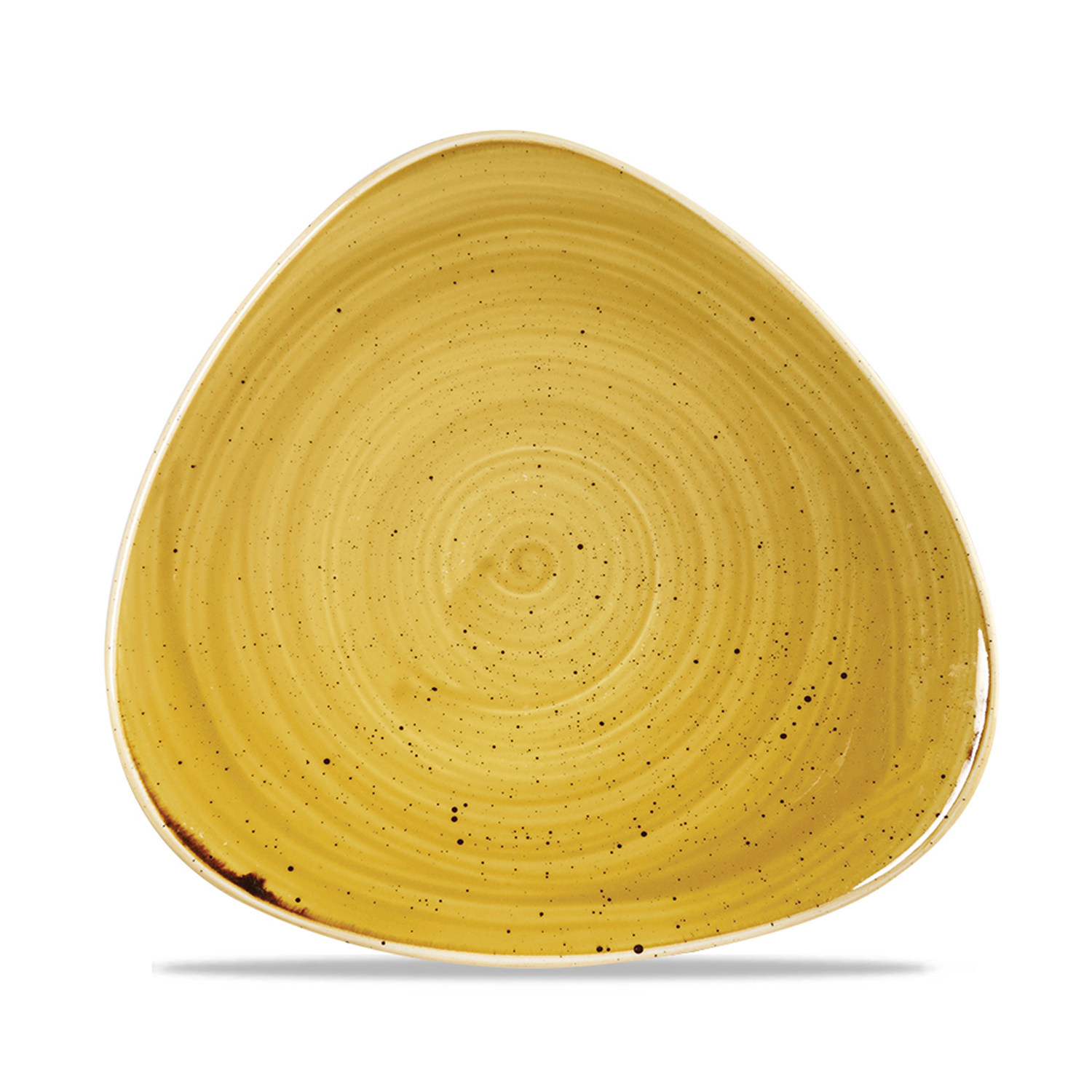Triangle Teller flach 19,2 cm , Stonecast Mustard Seed Yellow