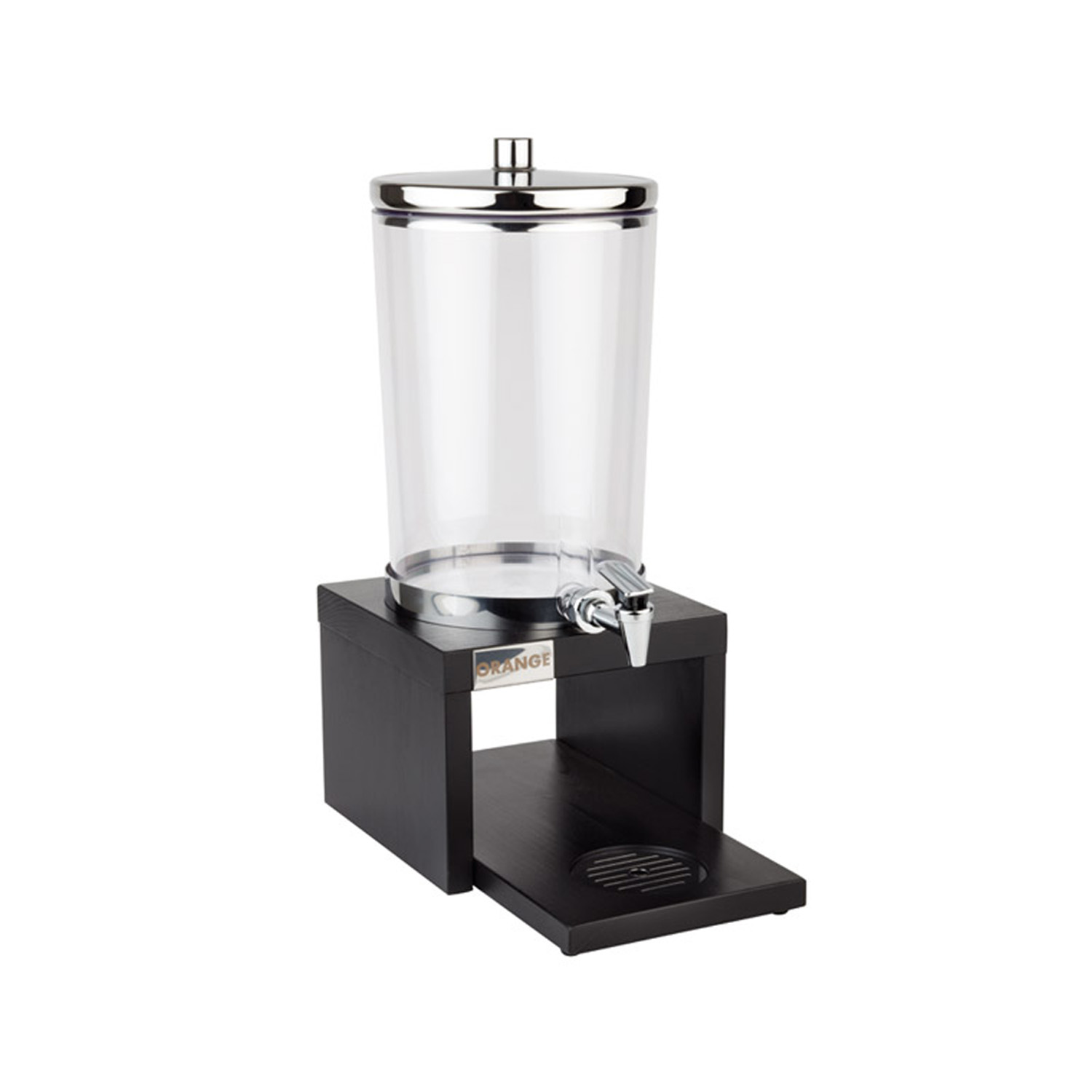 Saftdispenser -BRIDGE- 35,5x22 cm, H: 50 cm, 6 Liter 18/8 Edelstahl, SAN 