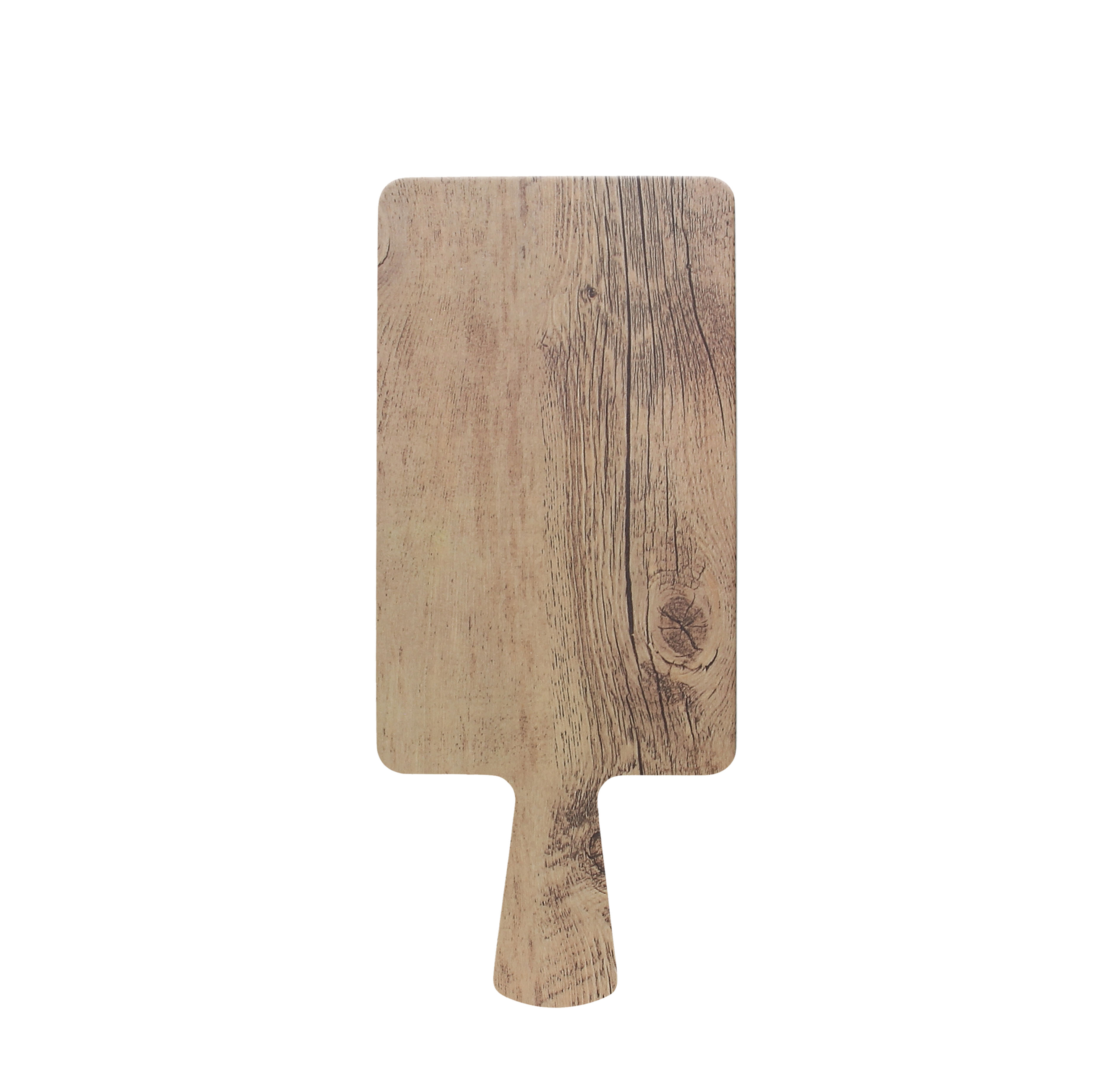 Melamin-Platte eckig mit Griff 30 x 18 cm, Wood/Treibholz