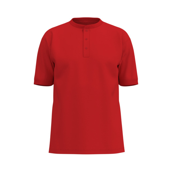 Unisex-Polo Stehkragen Concept, hochrot