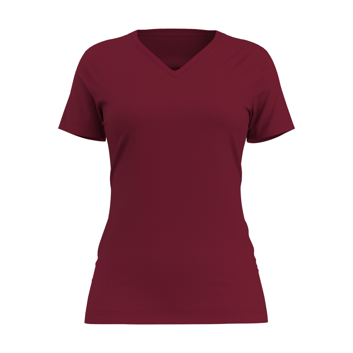 Woman-V-Shirt Concept, bordeaux