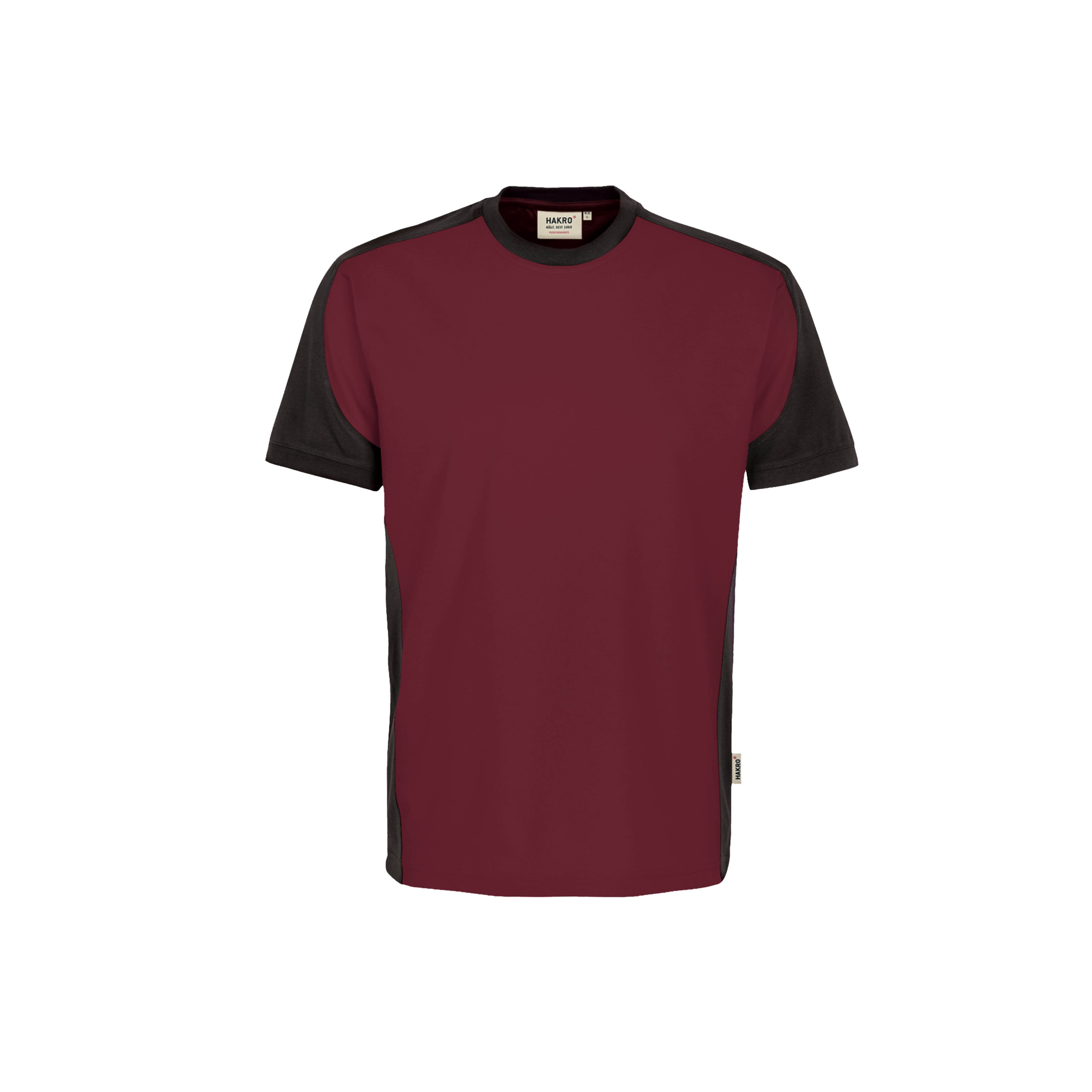 *Auslauf 2026*Unisex T-Shirt Contrast, weinrot/anthr.