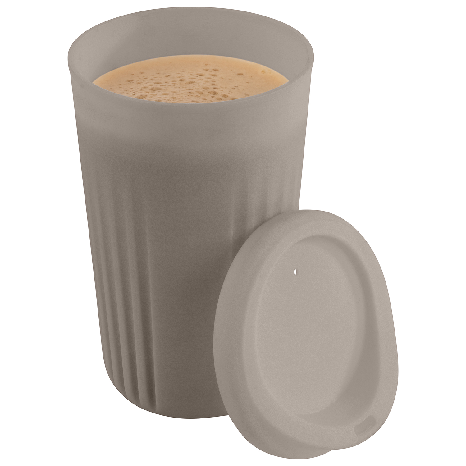Mehrwegbecher -TO GO- Ø 8,5 cm, H: 13,5 cm, 400 ml, mokka    