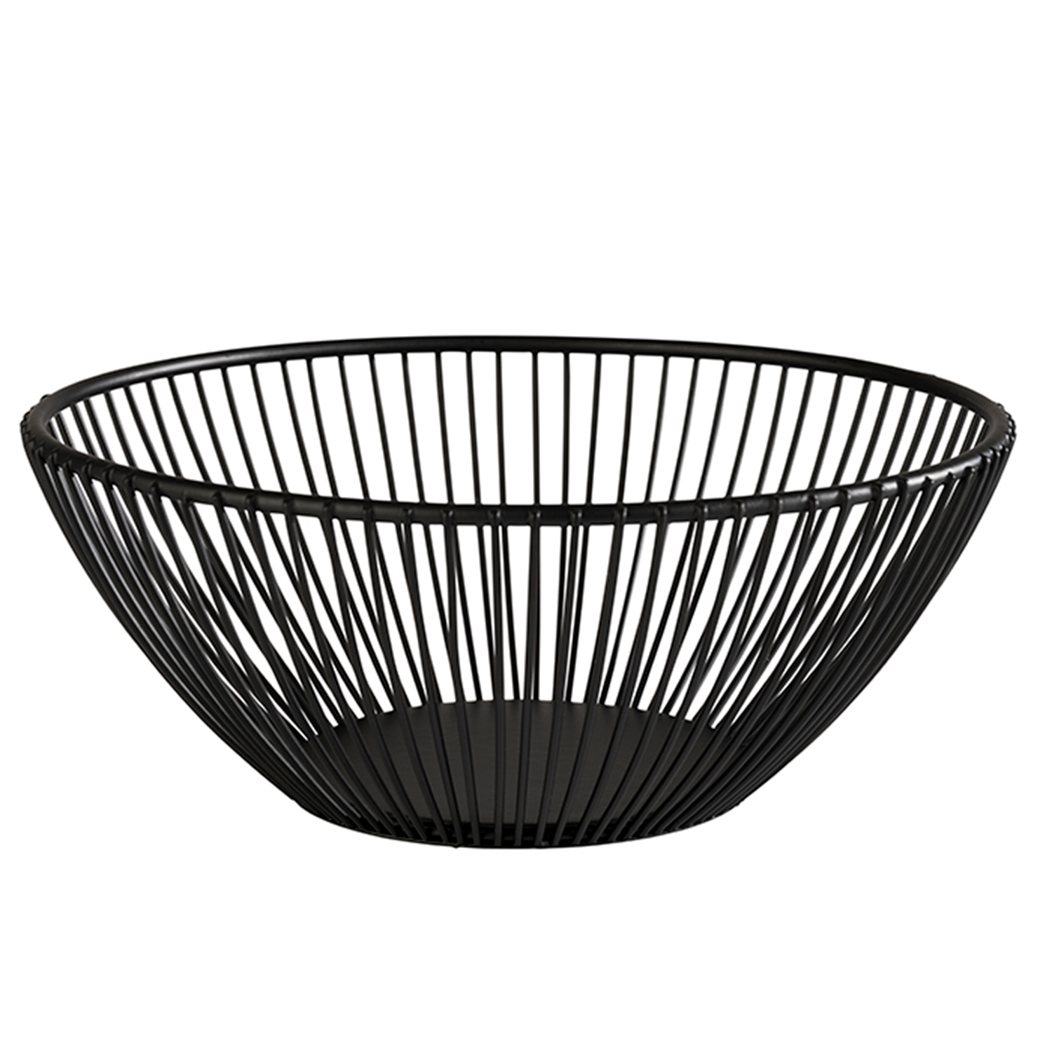 Korb -SVART- Ø 20 cm, H: 8 cm Metall, schwarz 