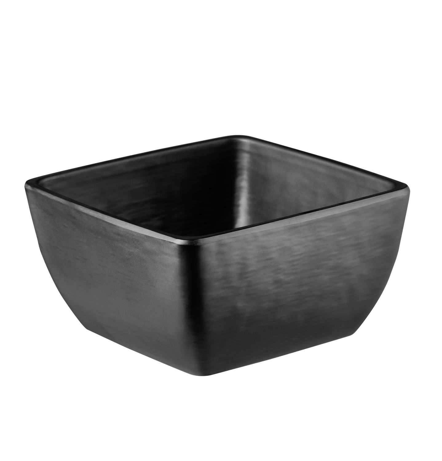 Schale -SLATE- 12,5 x 12,5 cm, H: 6,5 cm Melamin, schwarz, Schieferlook