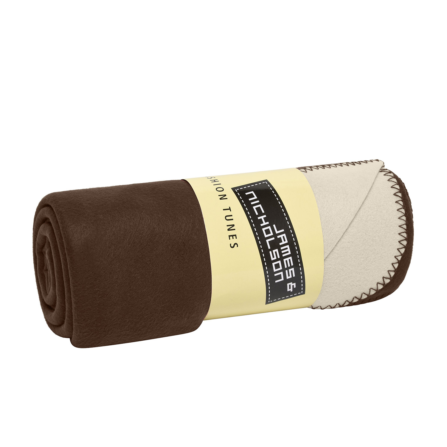Fleece-Decke, 150 x 170 cm,braun/creme