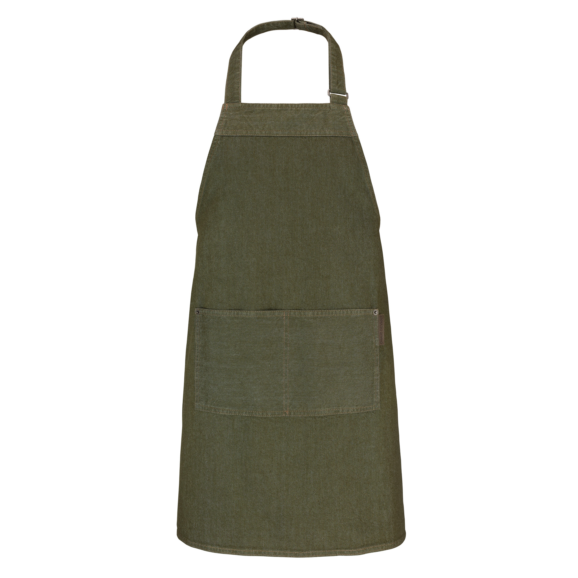 Latzschürze Base, L: 75 cm, B: 70 cm, green denim
