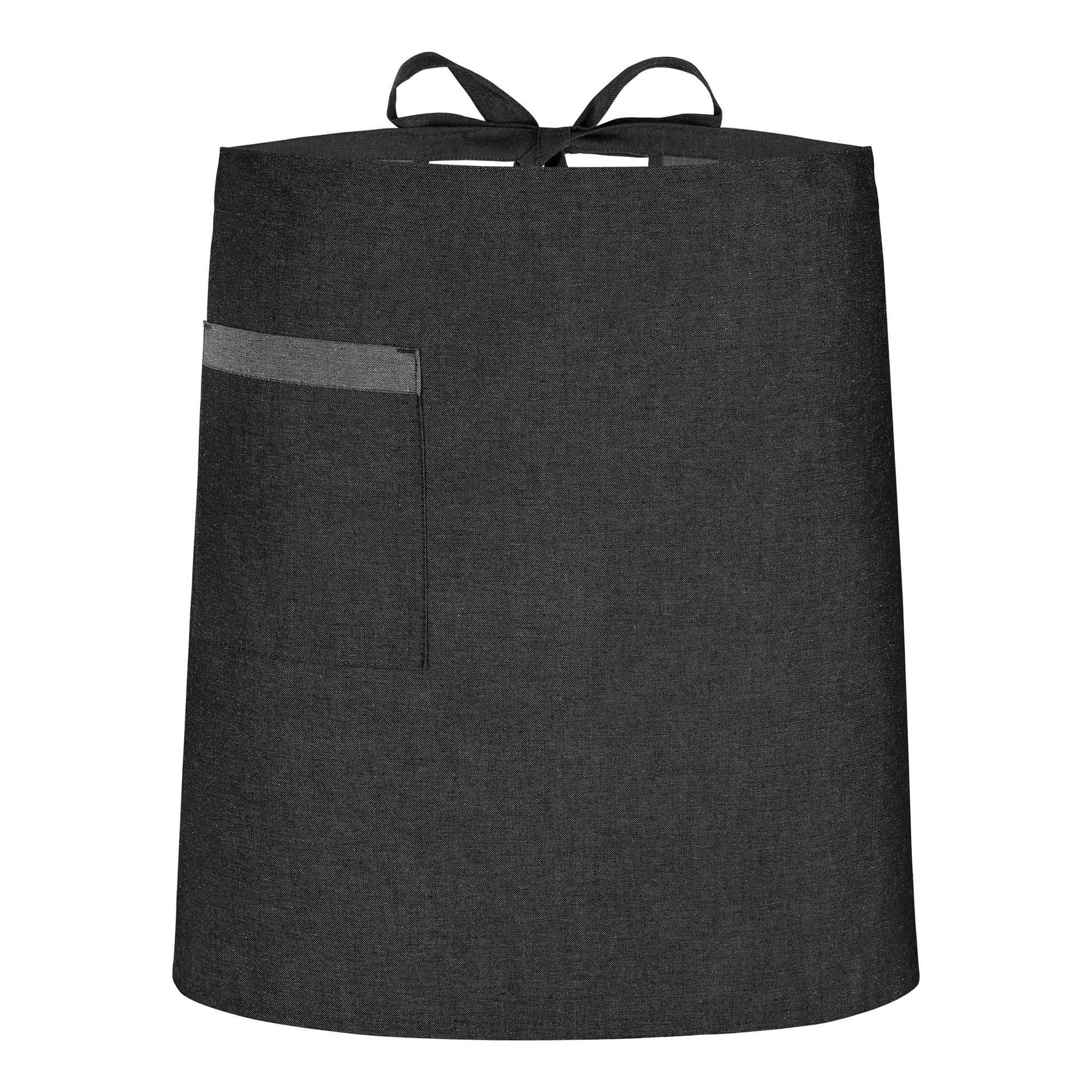 2in1-Schürze Gr. I: 80 x 80 cm, Jeanslook anthrazit mit Taschenpatte in Jeanslook hellgrau
