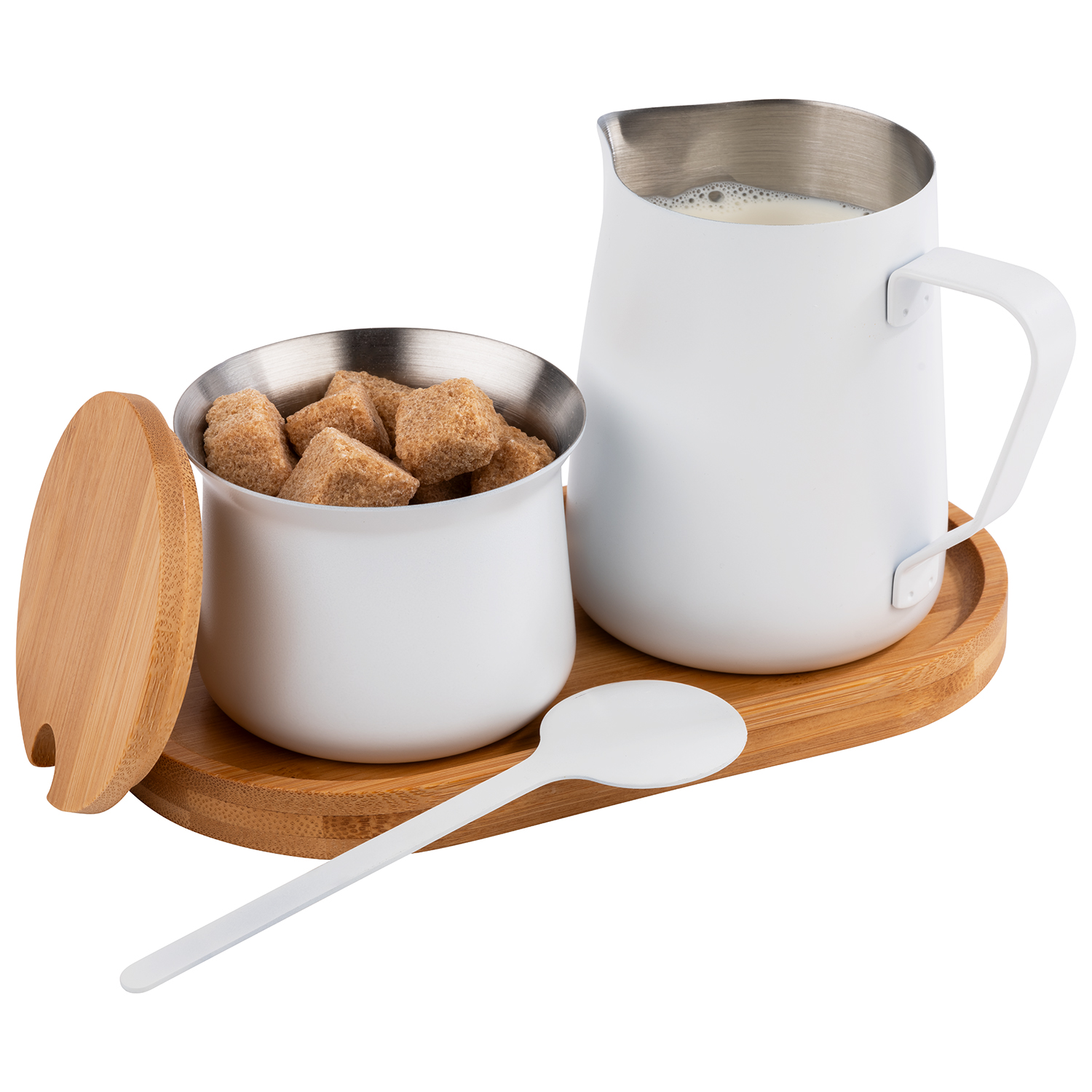 Milch- und Zucker-Set MILURO 5teilig bamboo Milch- und Zucker-Set MILURO 5teilig bamboo