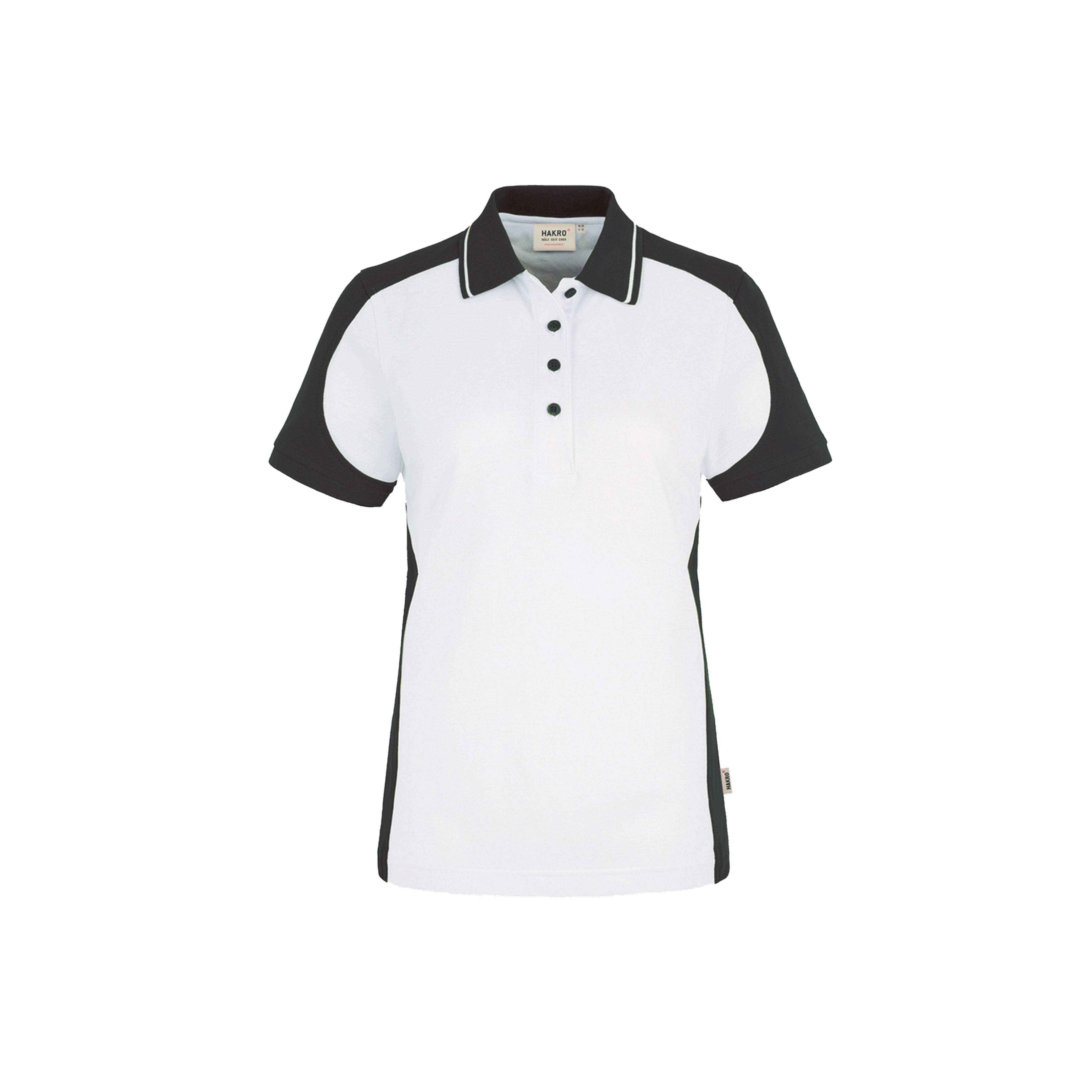 Woman-Polo Contrast, weiß/anthrazit
