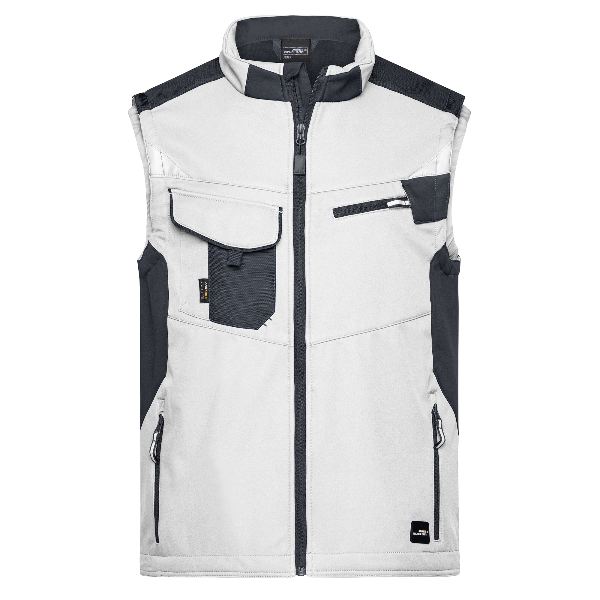 Workwear Softshell-Weste Strong, white/carbon