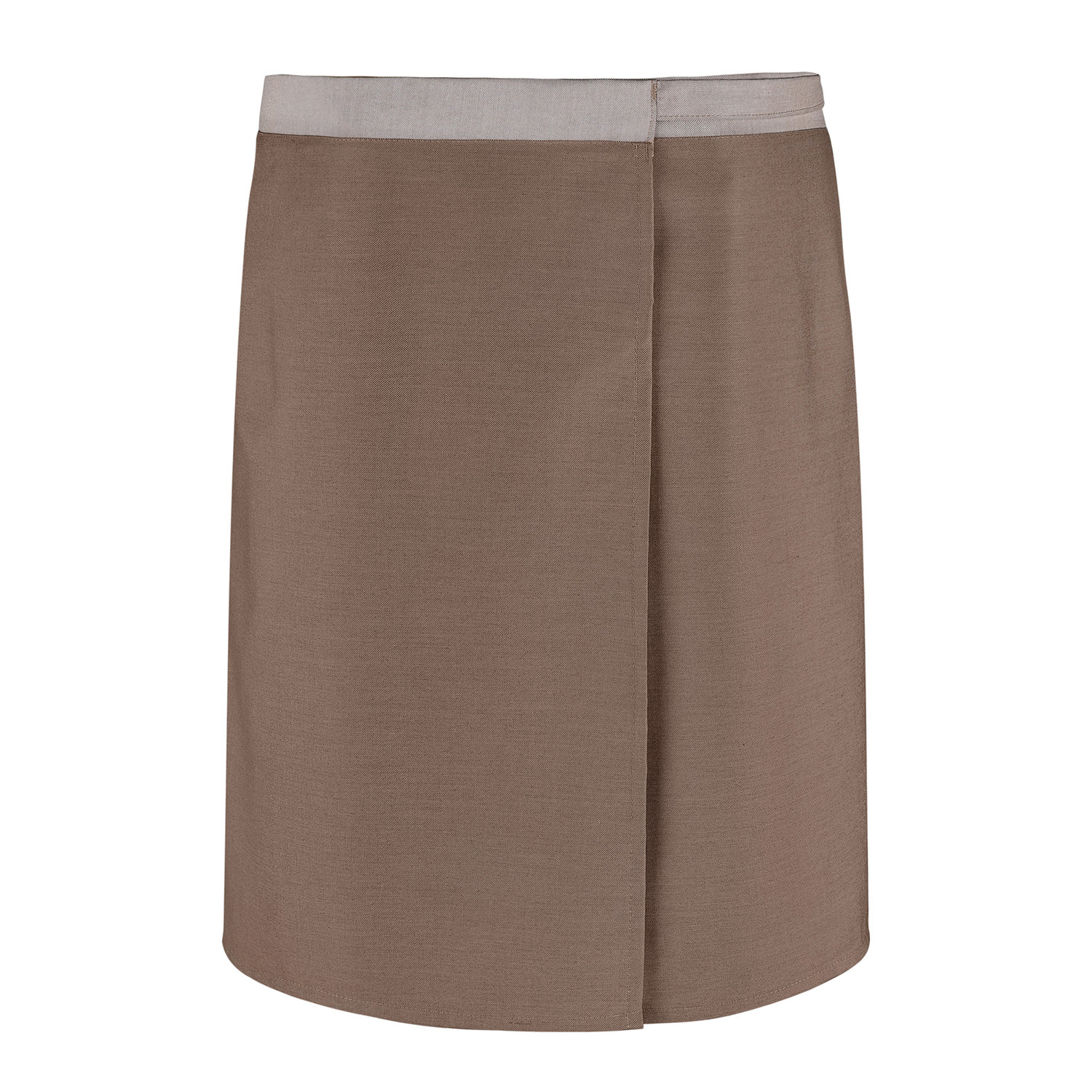 Wickel-Bistroschürze 60 x 145 cm, Jeanslook gold mit Bund und Bindebänder in