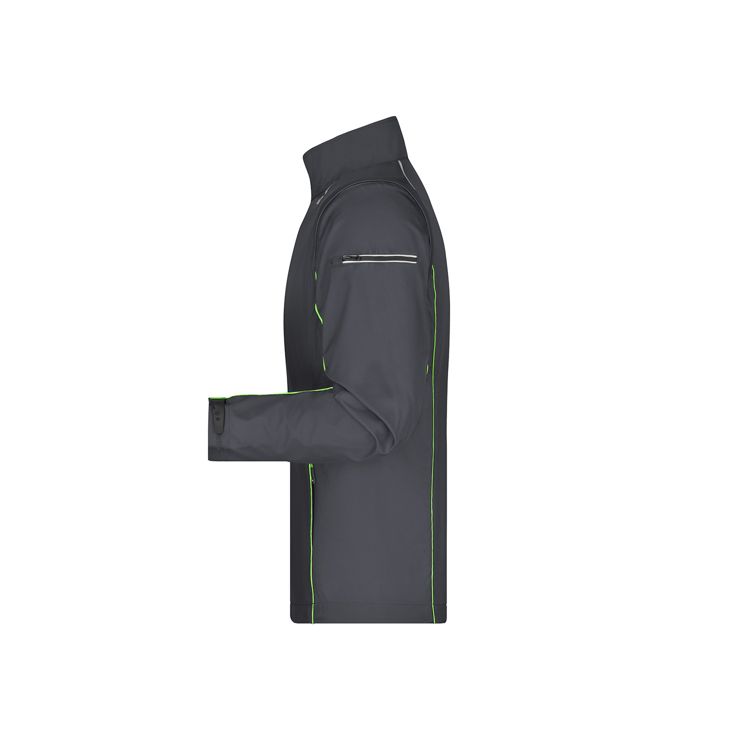 Herren-Softshelljacke Zip-Off, eisengrau/grün