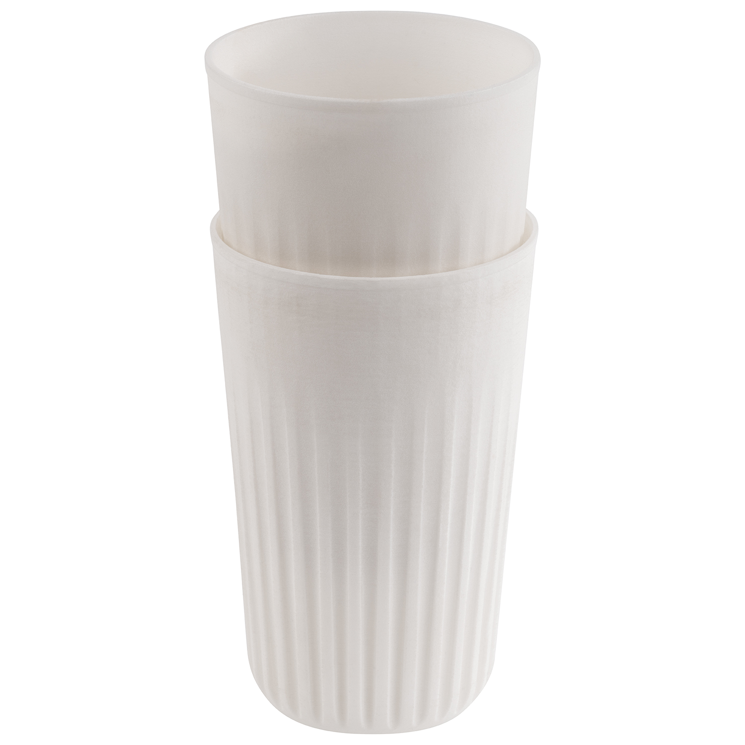 Mehrwegbecher -TO GO- Ø 8,5 cm, H: 13,5 cm, 400 ml,  weiß       