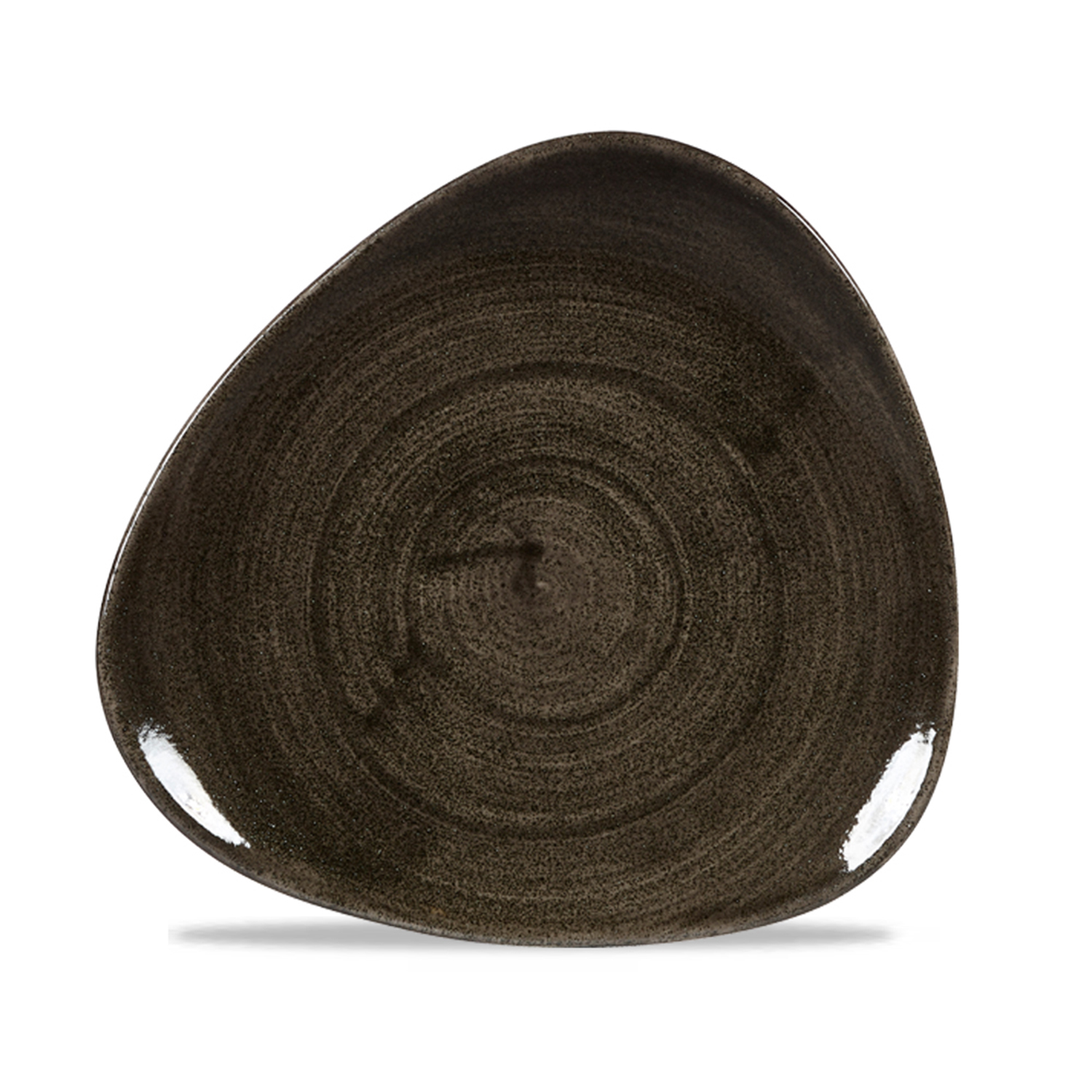Triangle Teller flach 22,9 cm, Stonecast Patina Iron Black