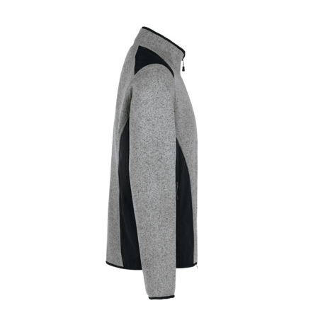 Unisex-Strickfleecejacke, grau/melange