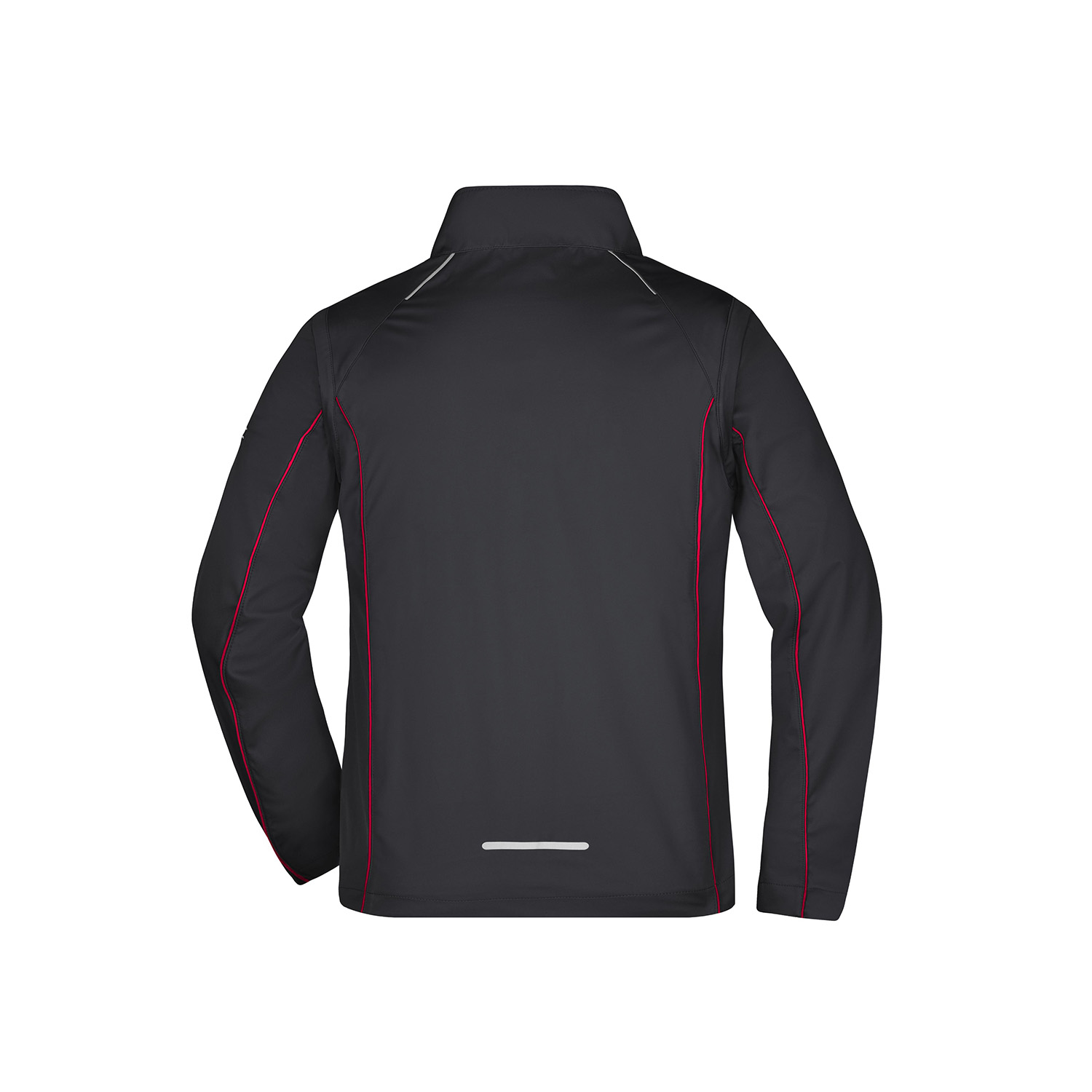 Herren-Softshelljacke Zip-Off, schwarz/rot