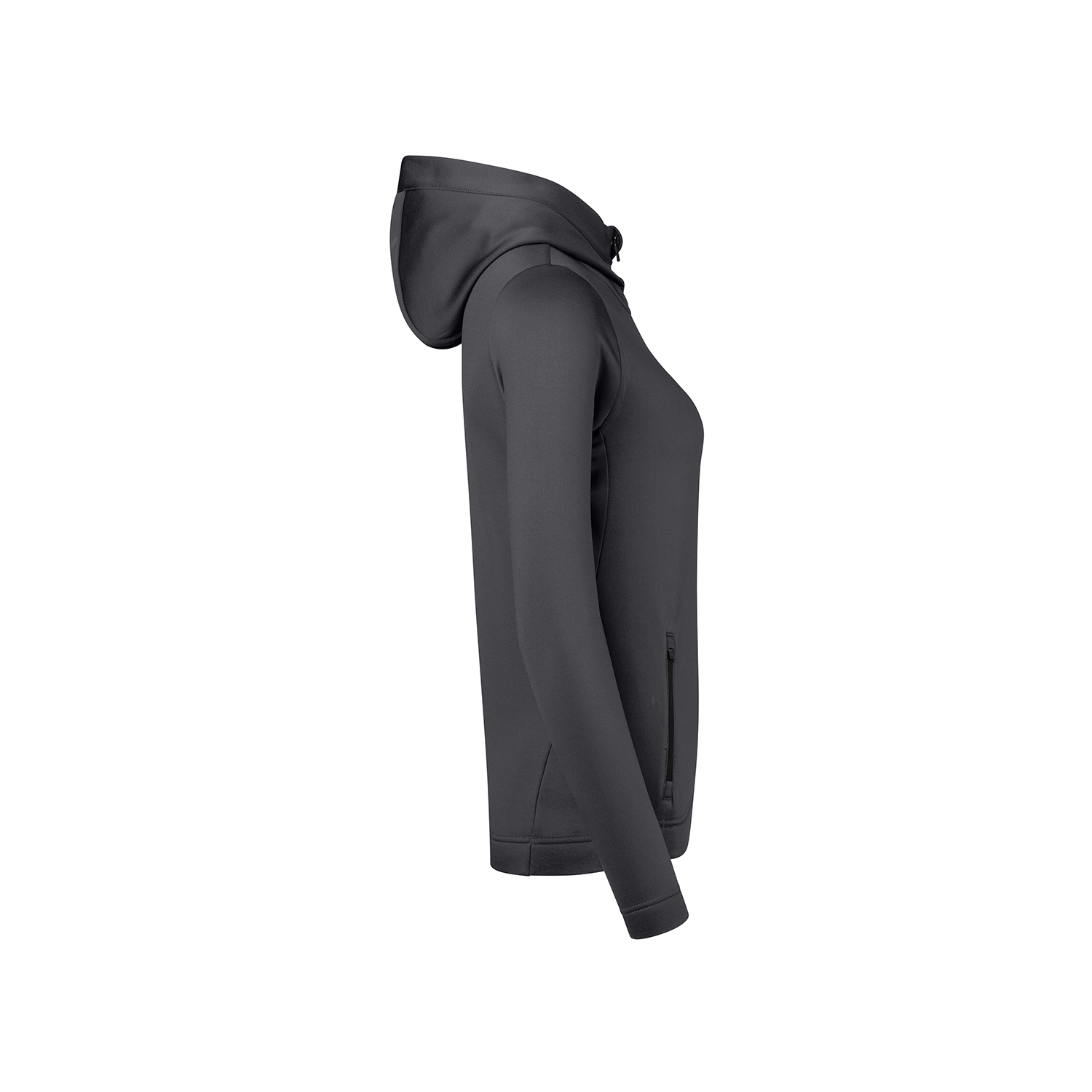 Damen Kapuzen-Tecjacke ECO, karbongrau