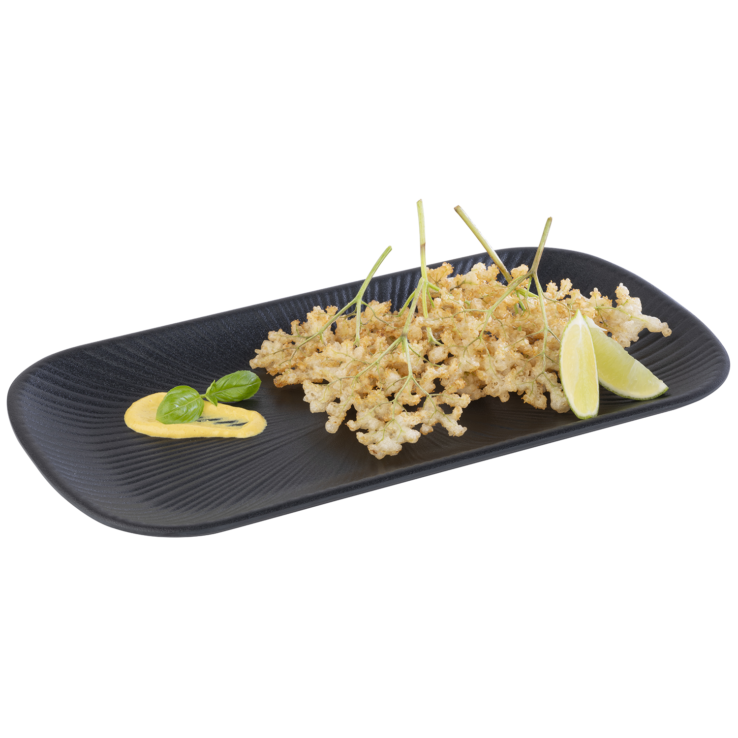 GN 1/3 Tablett -NERO- 32,5 x 17,6 cm, H: 2,5 cm, Melamin, schwarz