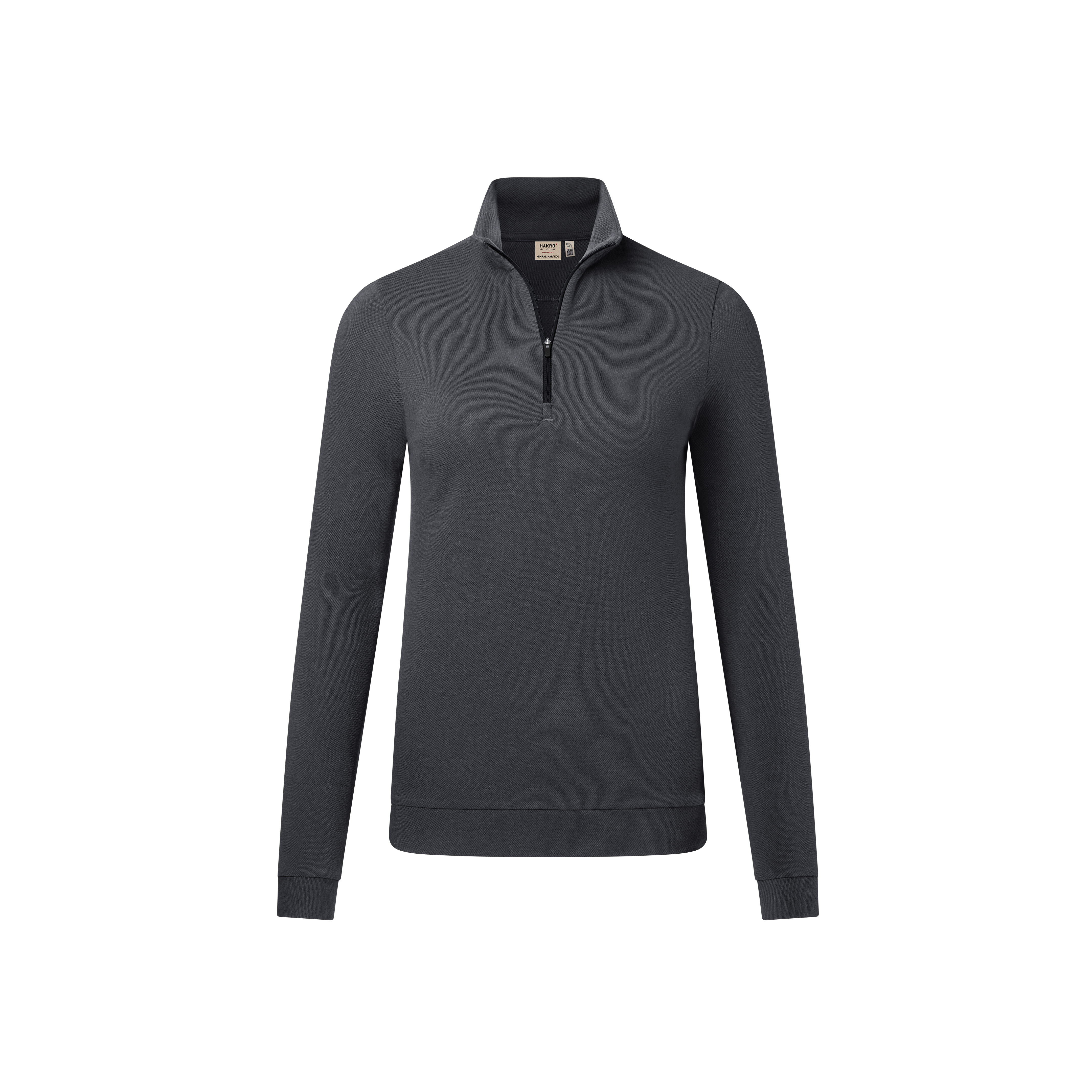 Damen Zip-Longsleeve Mikralinar ECO karbongrau