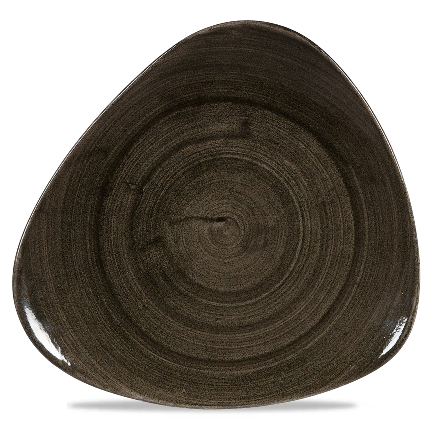 Triangle Teller flach 31,1 cm, Stonecast Patina Iron Black