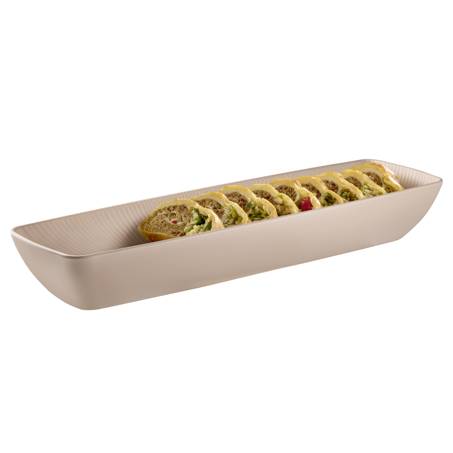GN 2/4 Schale -NERO- 53 x 16,2 cm, H: 7,5 cm, Melamin, sand