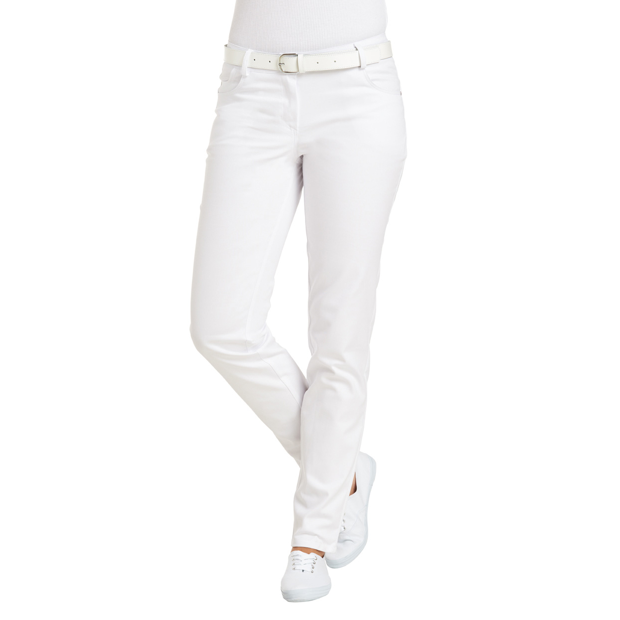 Damenhose Five-Pocket-Form, Classic-Style, weiß