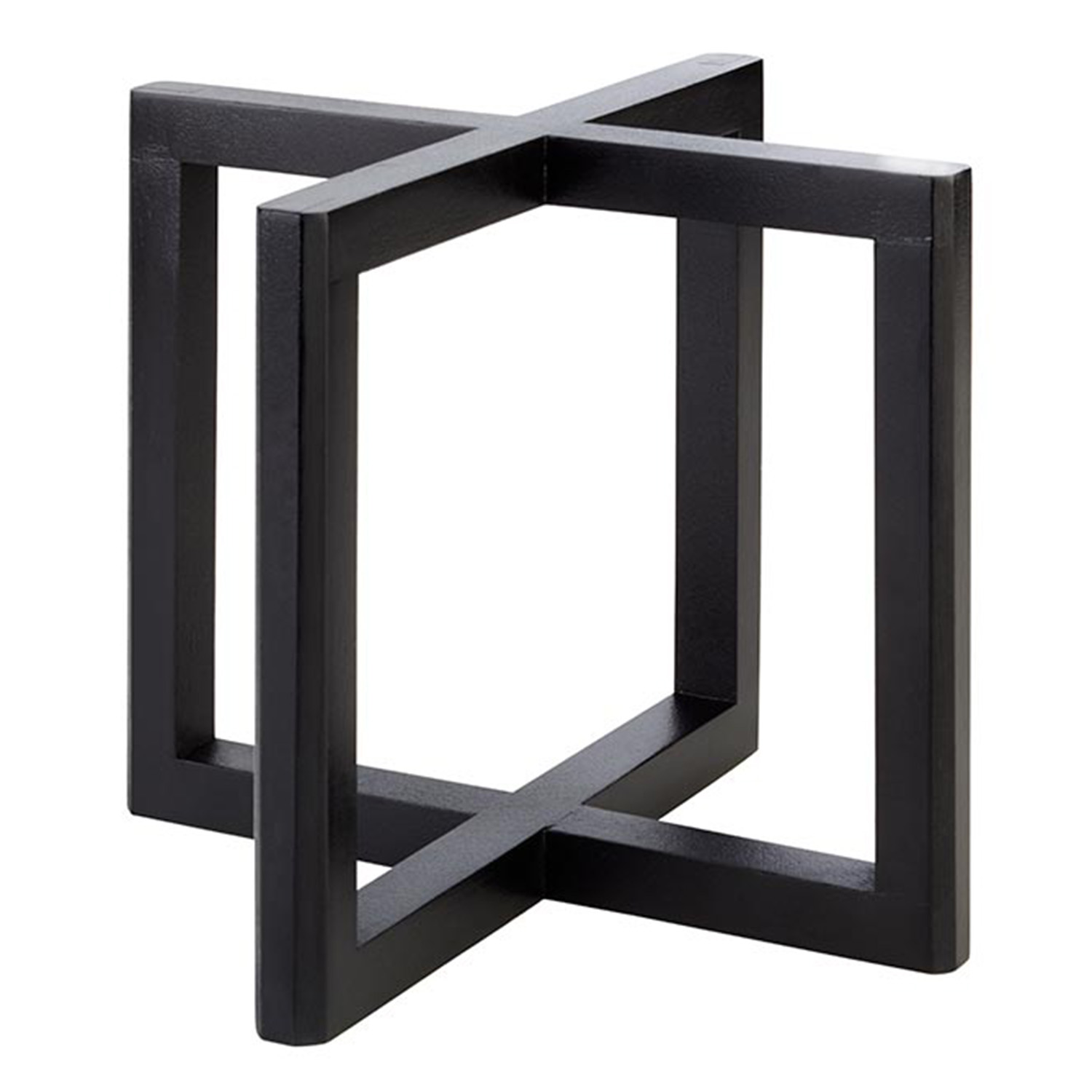 Buffetständer -WOOD- 20 x 20 cm, H: 17,5 cm Akazienholz, schwarz 