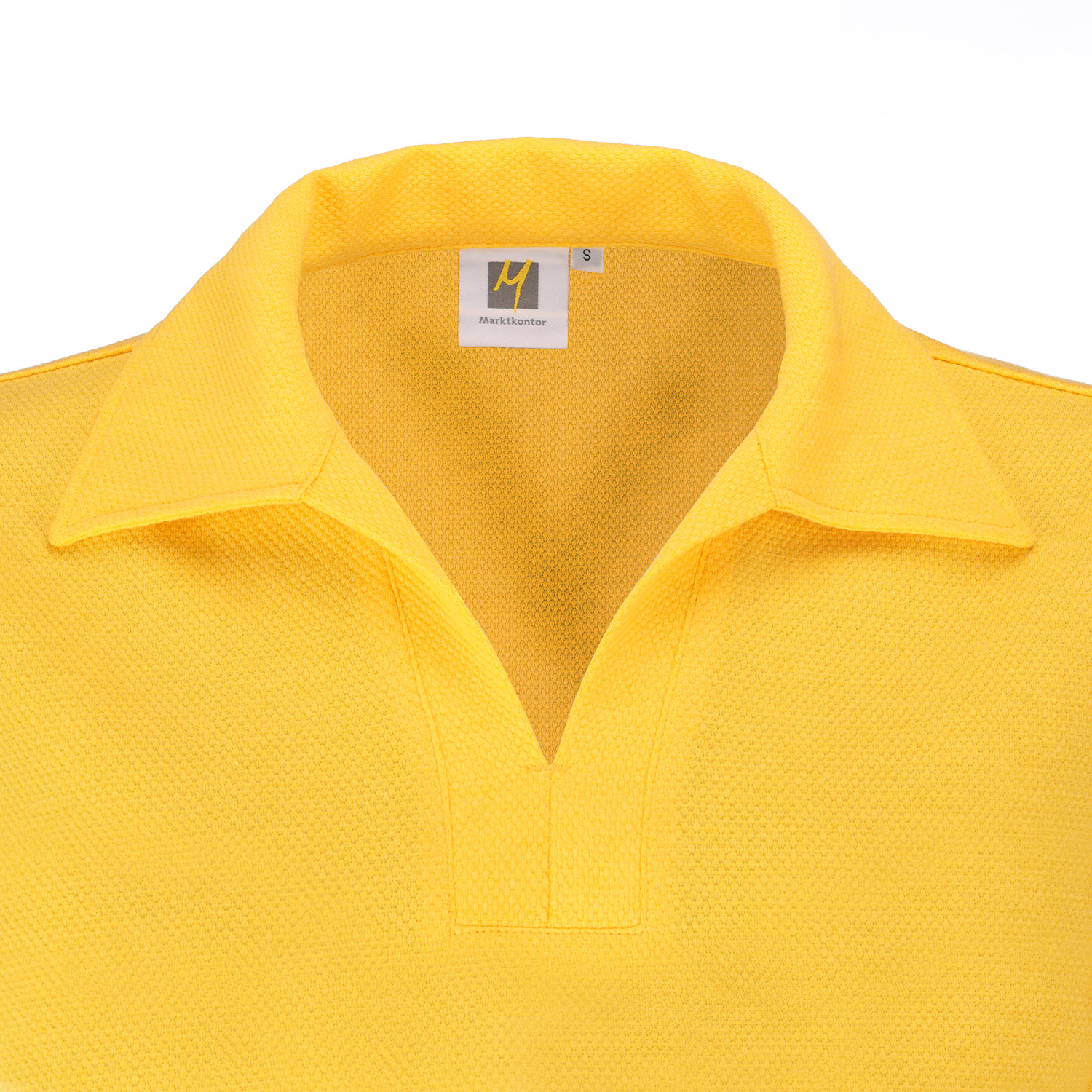 Poloshirt Waffelpique, 1/2 Arm, gelb