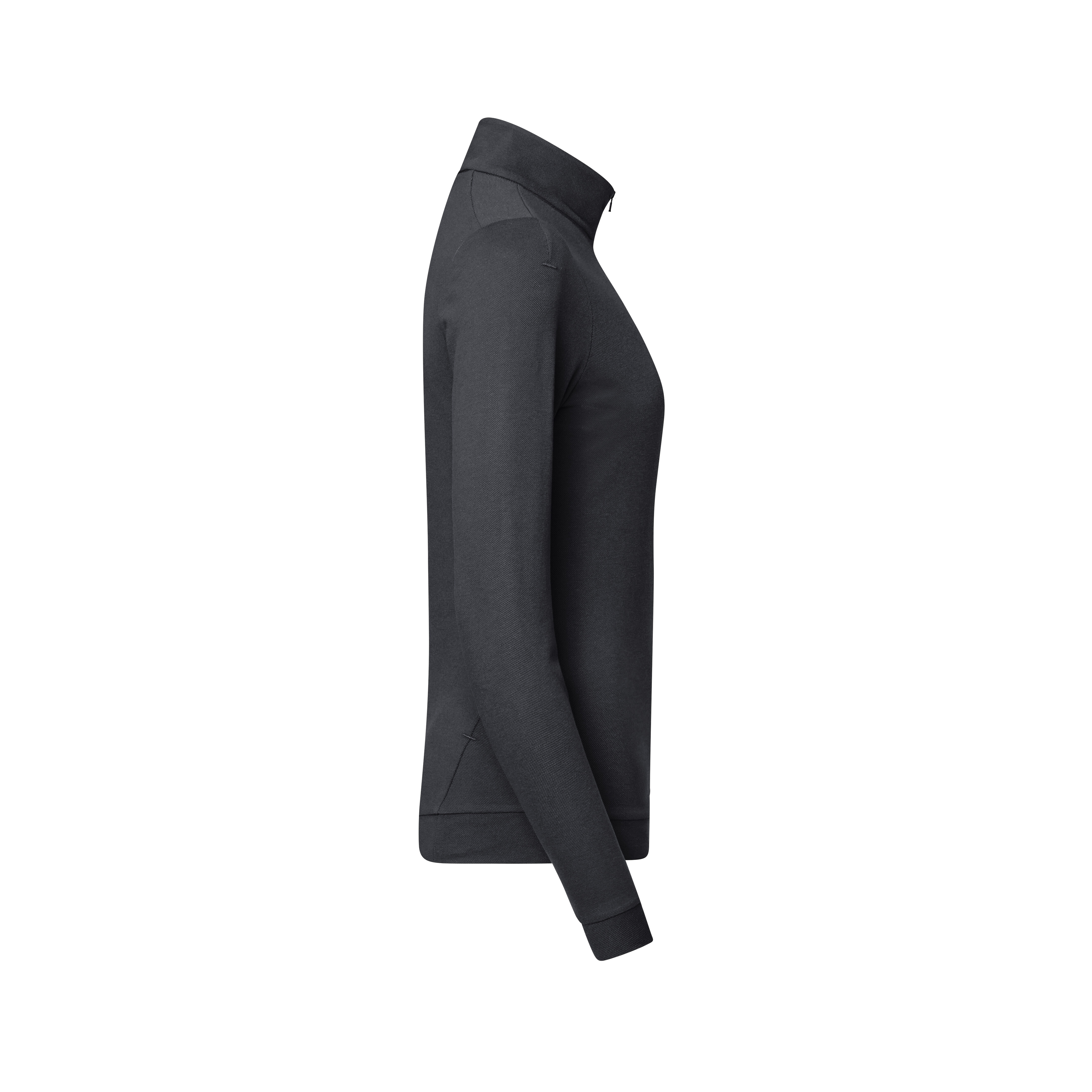 Damen Zip-Longsleeve Mikralinar ECO karbongrau