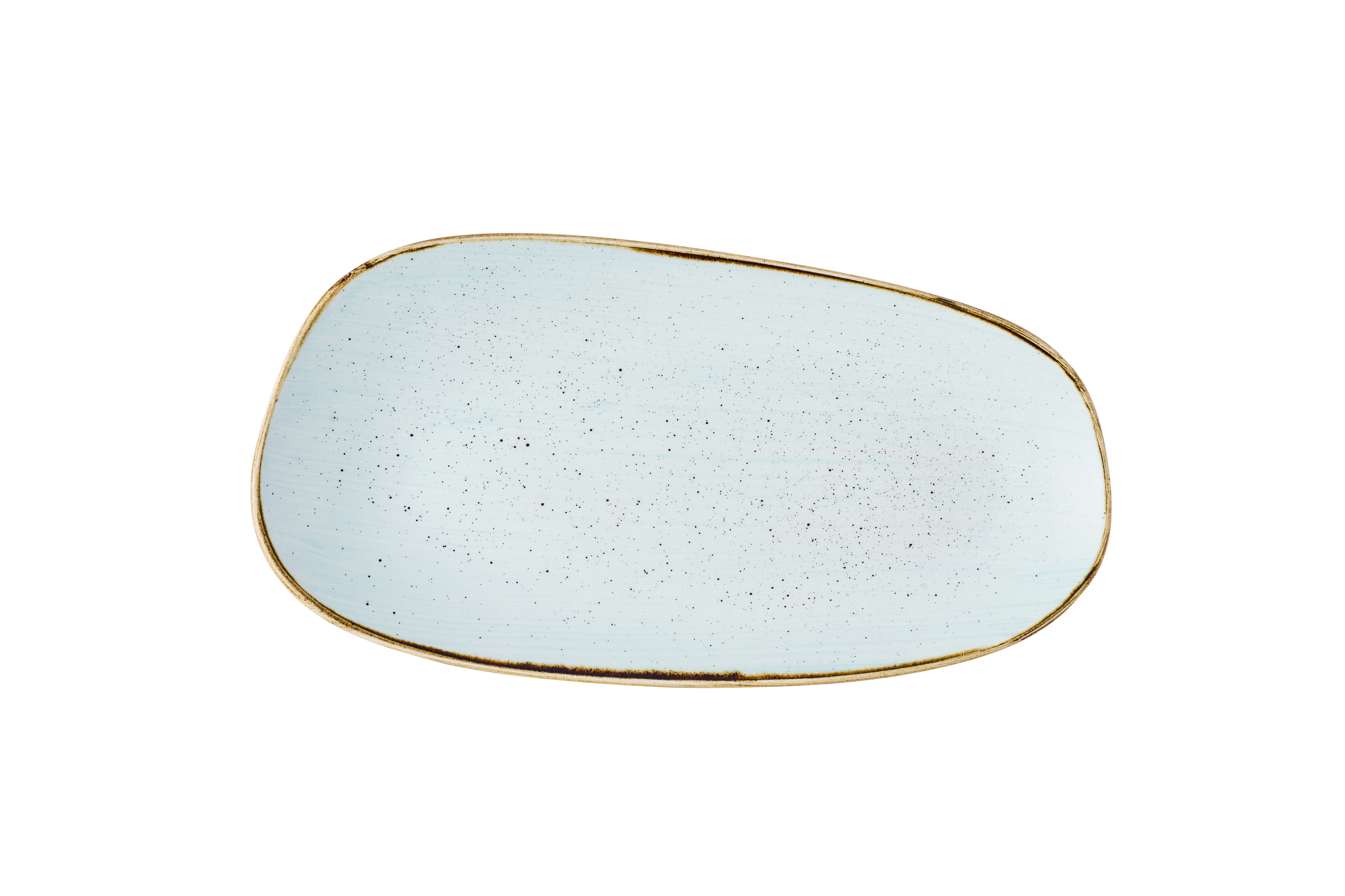 Geschwungende Platte, 35 x 18,5cm, Stonecast Duck Egg Blue