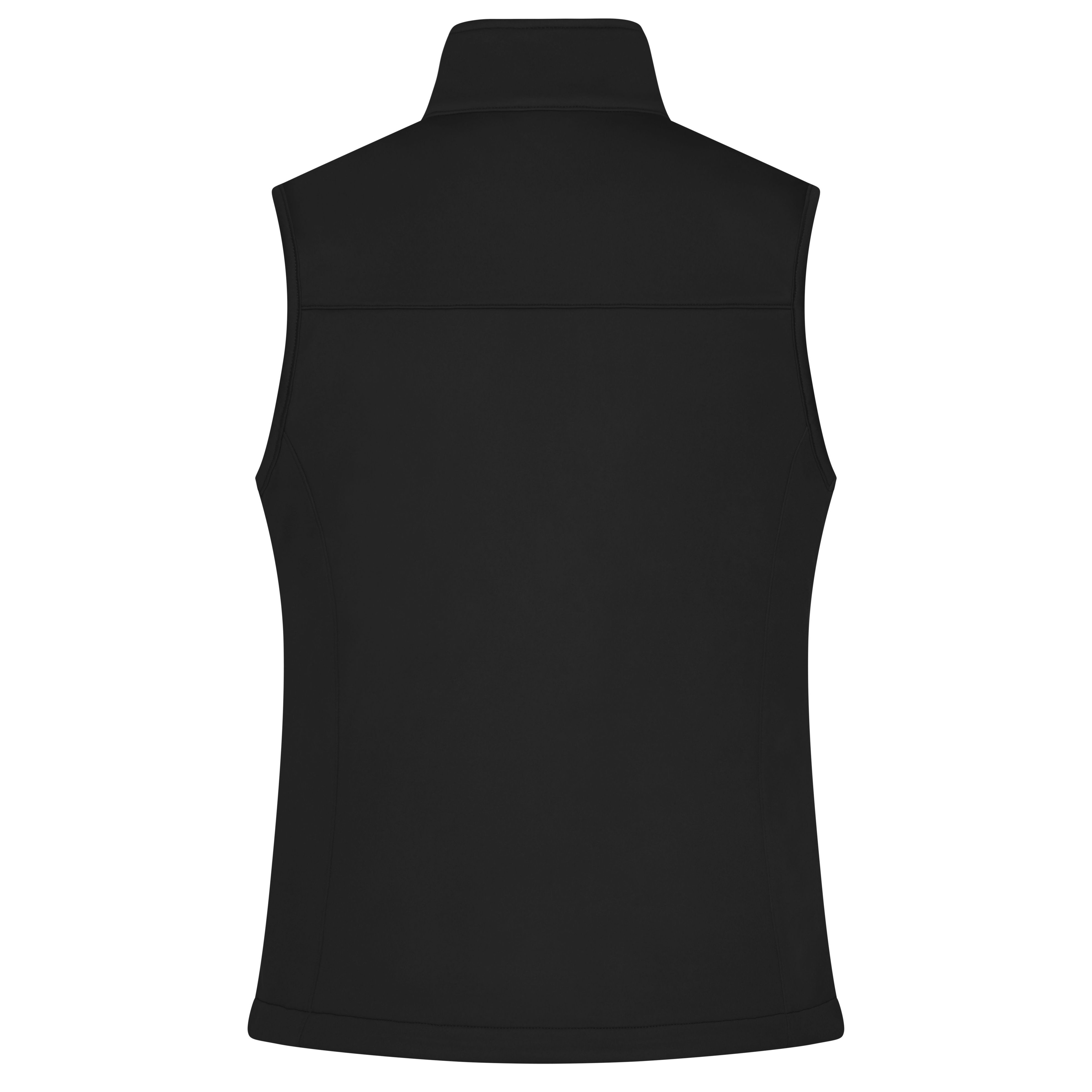 Damen-Softshellweste aus recyceltem Polyester, schwarz