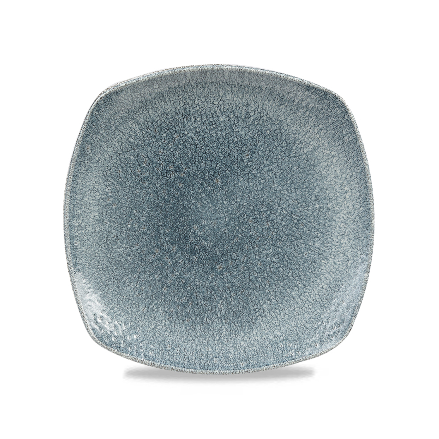 Square Teller flach 21,5 cm, Studio Prints Raku Topaz Blue