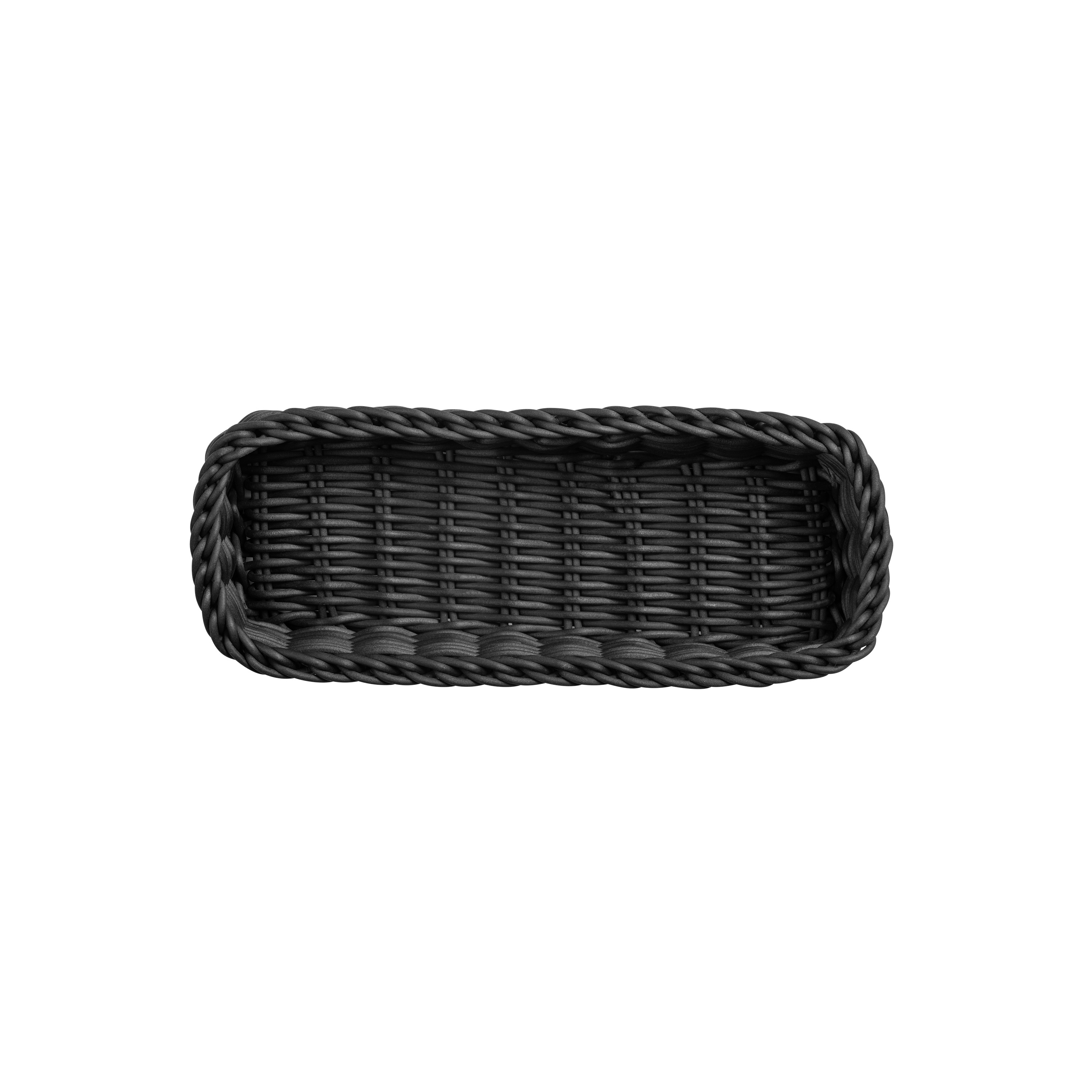Besteckkorb aus Plyporpylen 27 x 10 x 4,5 cm schwarz