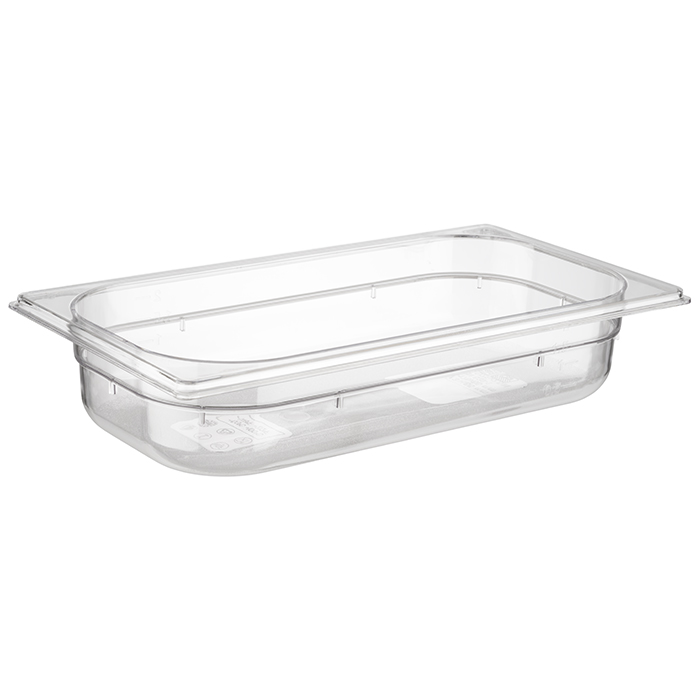 GN 1/3 Behälter 32,5 x 17,6 cm, Tiefe: 65 mm Polycarbonat, 2,4 Liter 