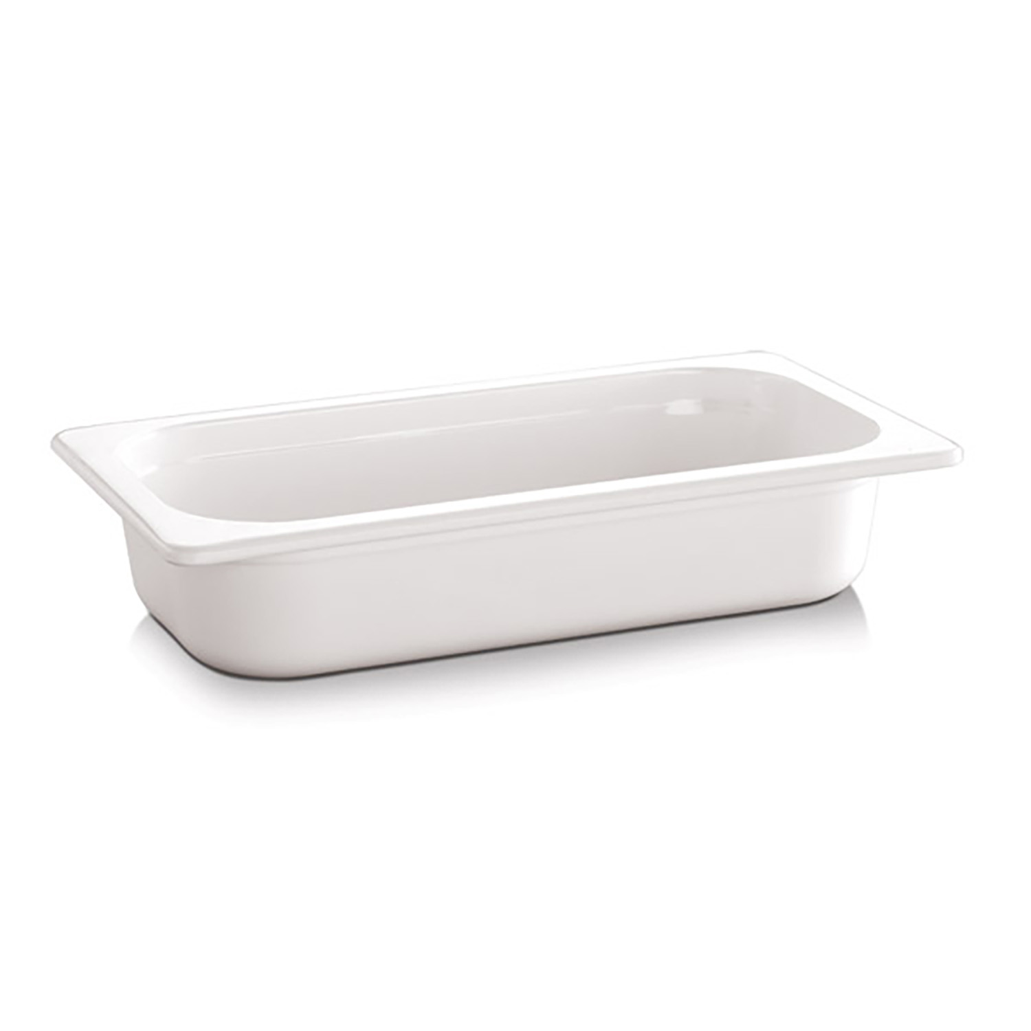 GN 1/3 Behälter - ECO LINE- 32,5 x 17,6 cm, Tiefe: 100 mm Melamin, weiß, 2,7 Liter 
