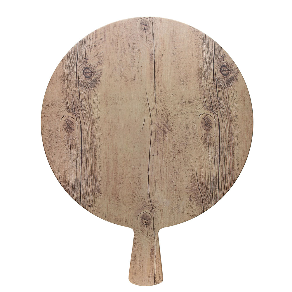 Melamin-Platte rund mit Griff Ø 40 cm, Wood/Treibholz