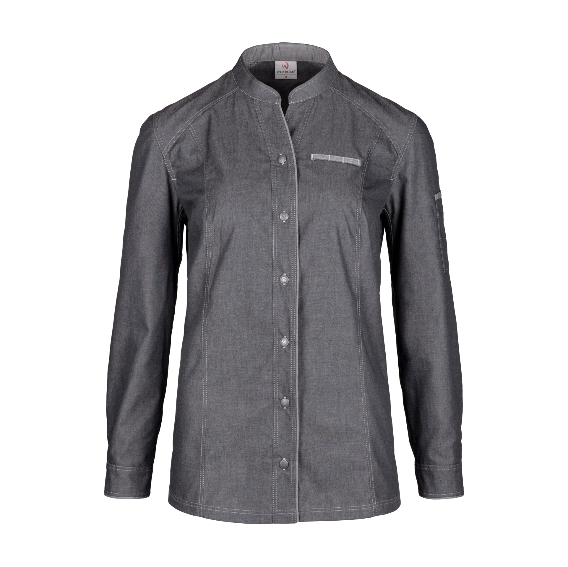 Damen-Kochjacke Denim Craft 1/1 Arm, denim black