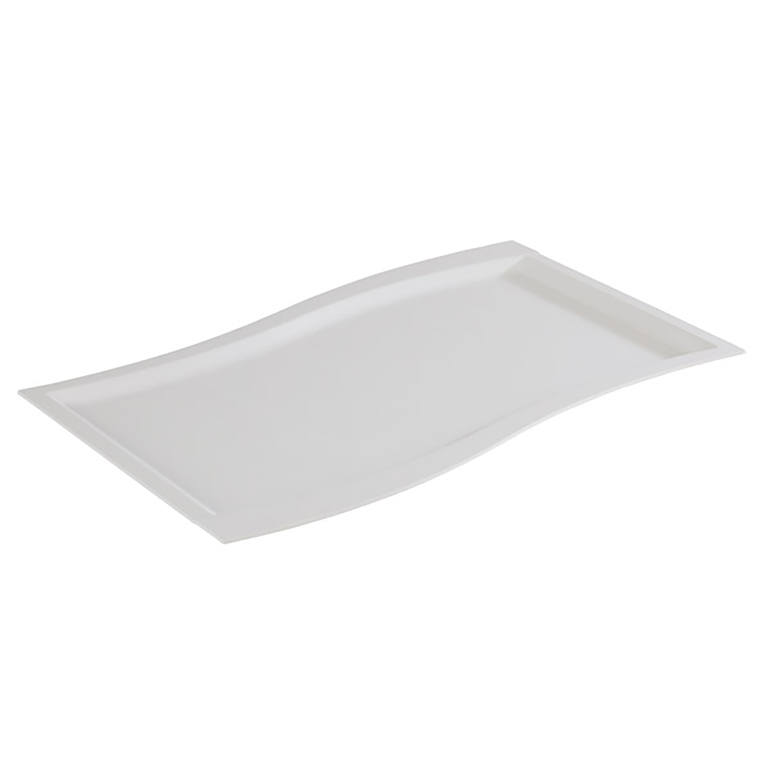 GN 1/1 Tablett -SINUS- 53 x 32,5 cm, H: 2 cm Melamin, weiß 