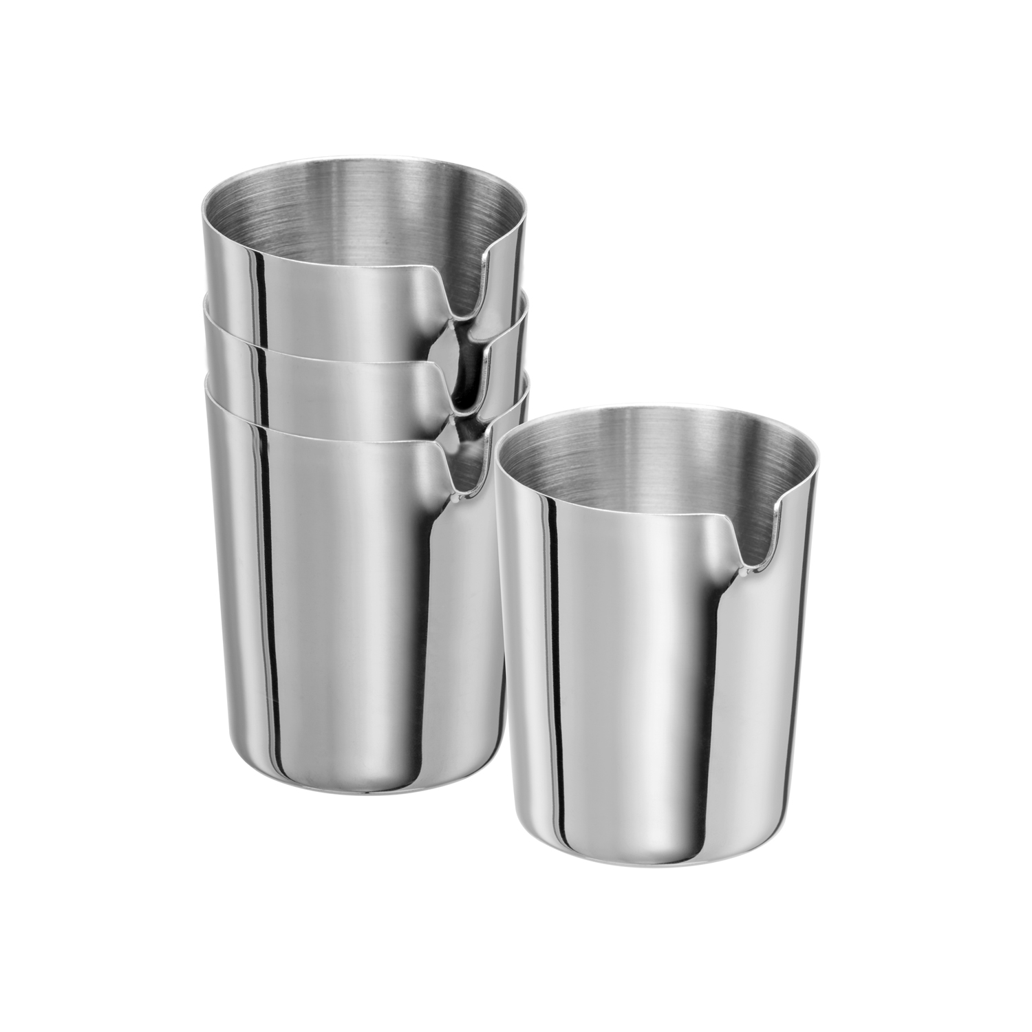 Gießer, ALLURE, 4er Set ø 3,5 cm, H: 4,5 cm, 40 ml, Edelstahl