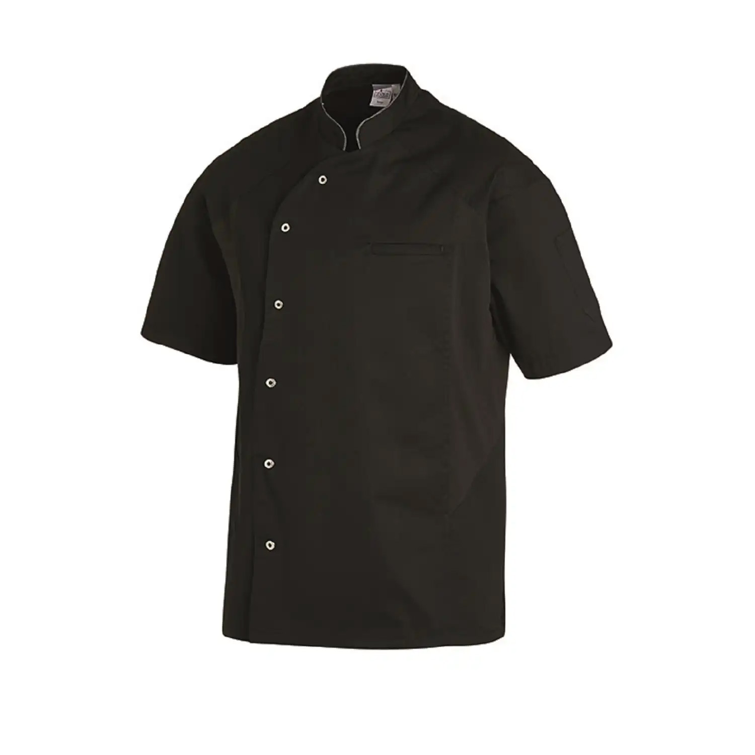 Unisex-Bäckerjacke, Kurzarm, schwarz