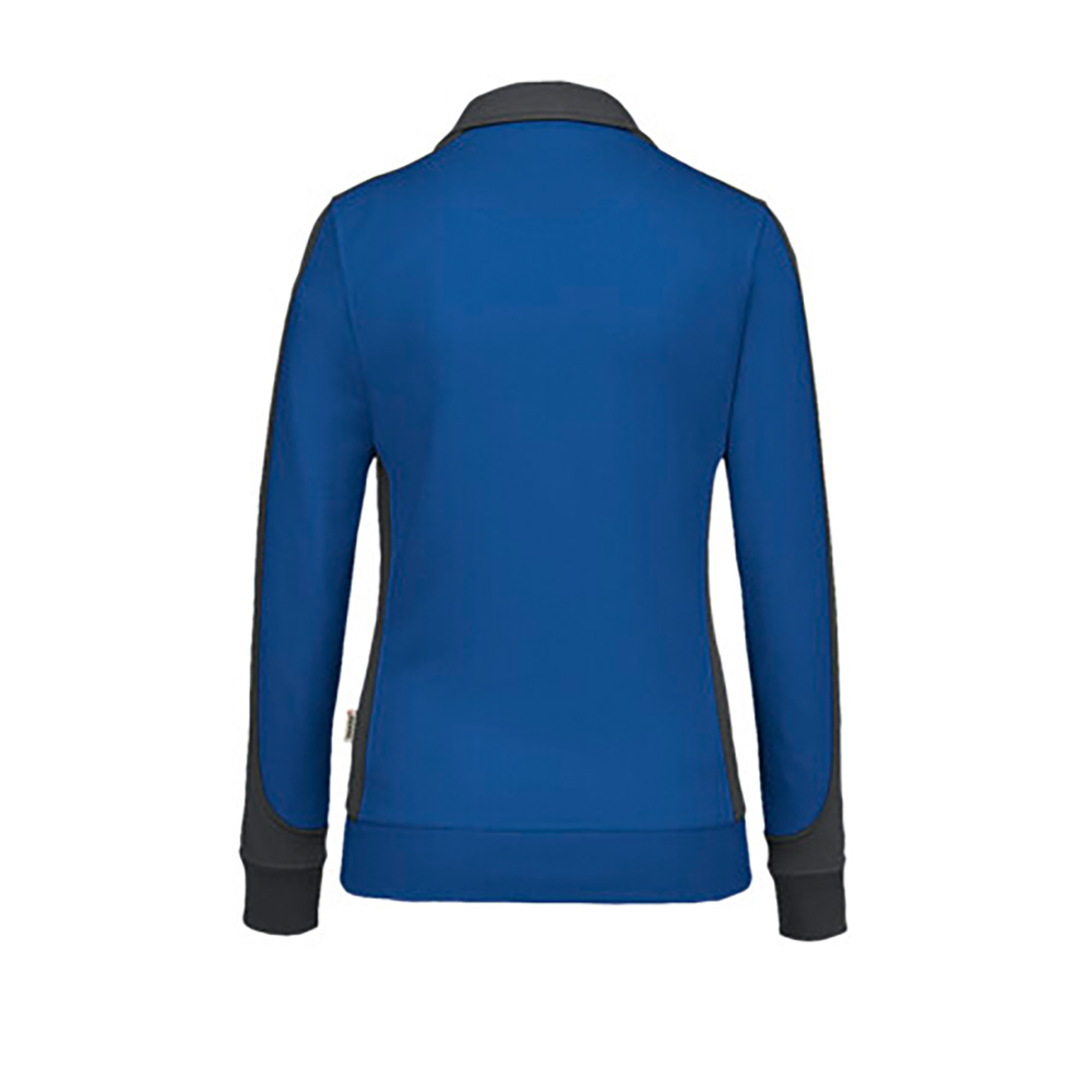 Damen-Sweatjacke Contrast Mikralinar, royal/anthrazit