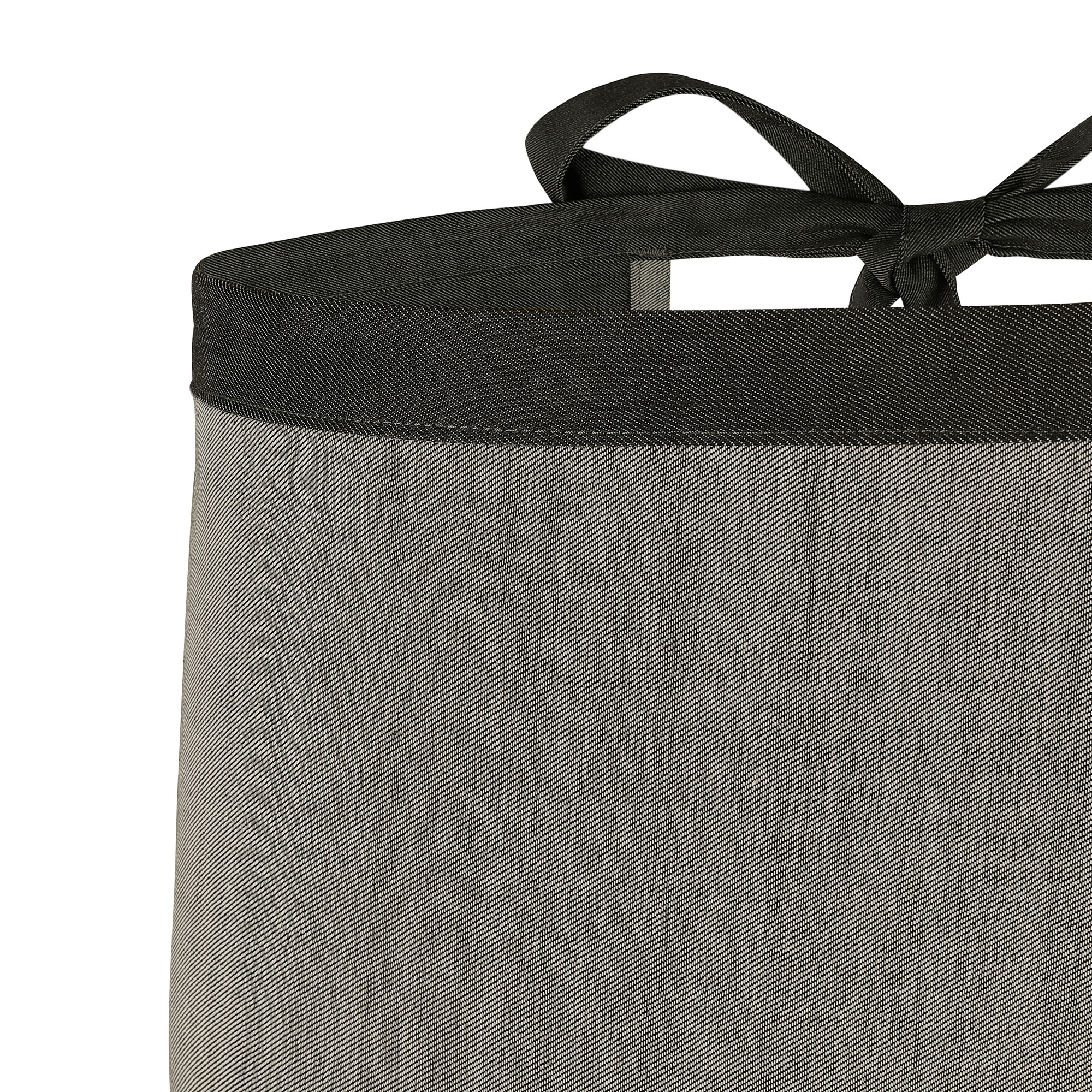 Vorbinder 50 x 90 cm, Jeanslook hellgrau mit Bund und Bindebändern in Jeanslook anthrazit