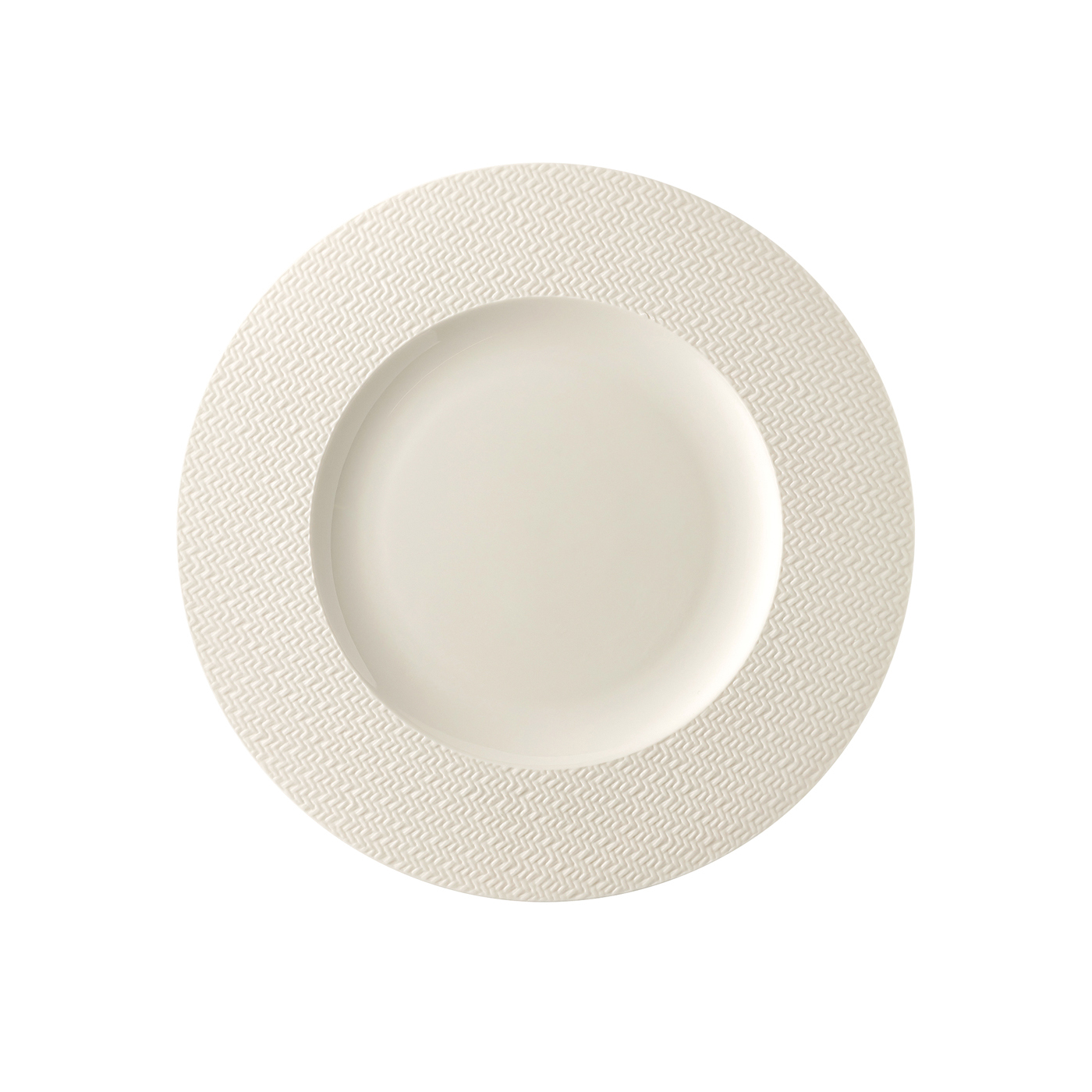 Teller Flach Fahne ø 23,2cm, KUMI, white tone