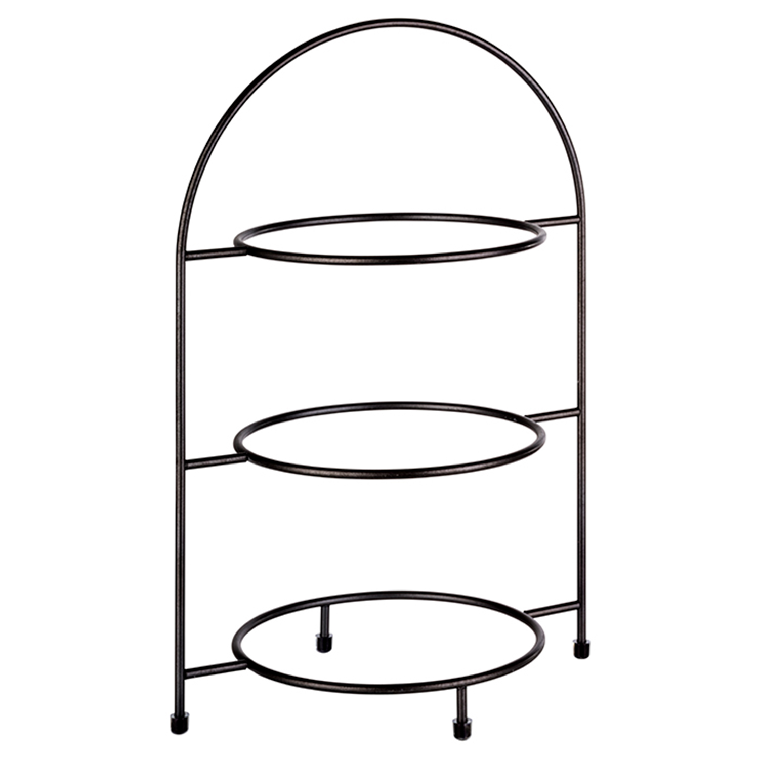 Serviergestell -INDUSTRIAL- 29 x 19,5 cm, H: 43 cm Metall, anthrazit für 3 Teller 