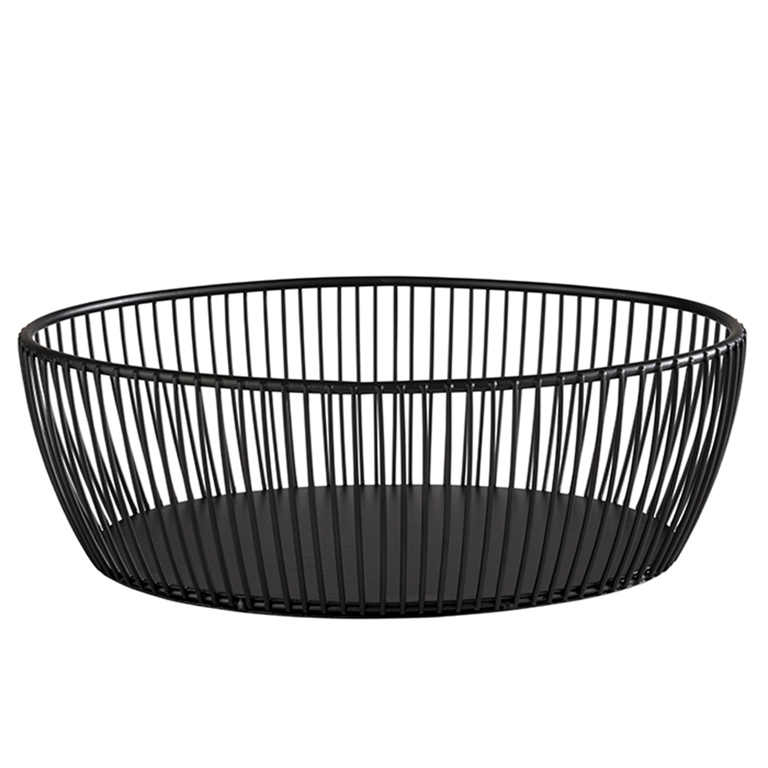 Korb -SVART- 24 x 19 cm, H: 8 cm Metall, schwarz 