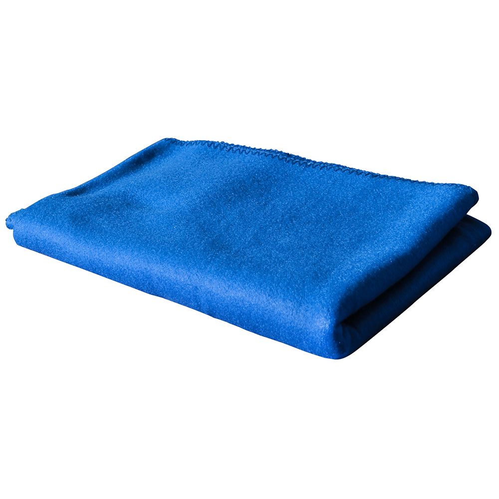Fleece-Decke Uni, mit schmalem Zierstrichrand, 130 x 160 cm, royal