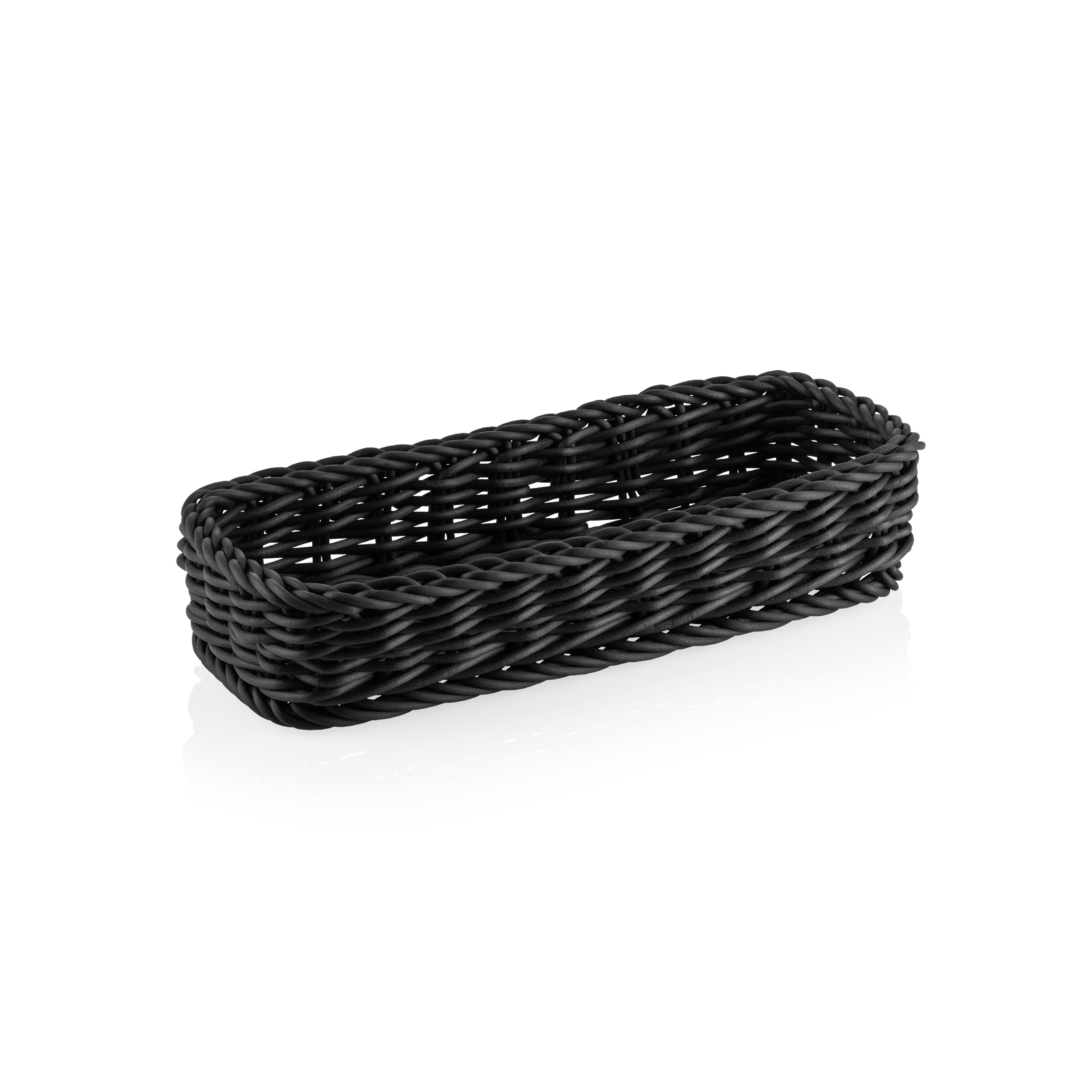 Besteckkorb aus Plyporpylen 27 x 10 x 4,5 cm schwarz