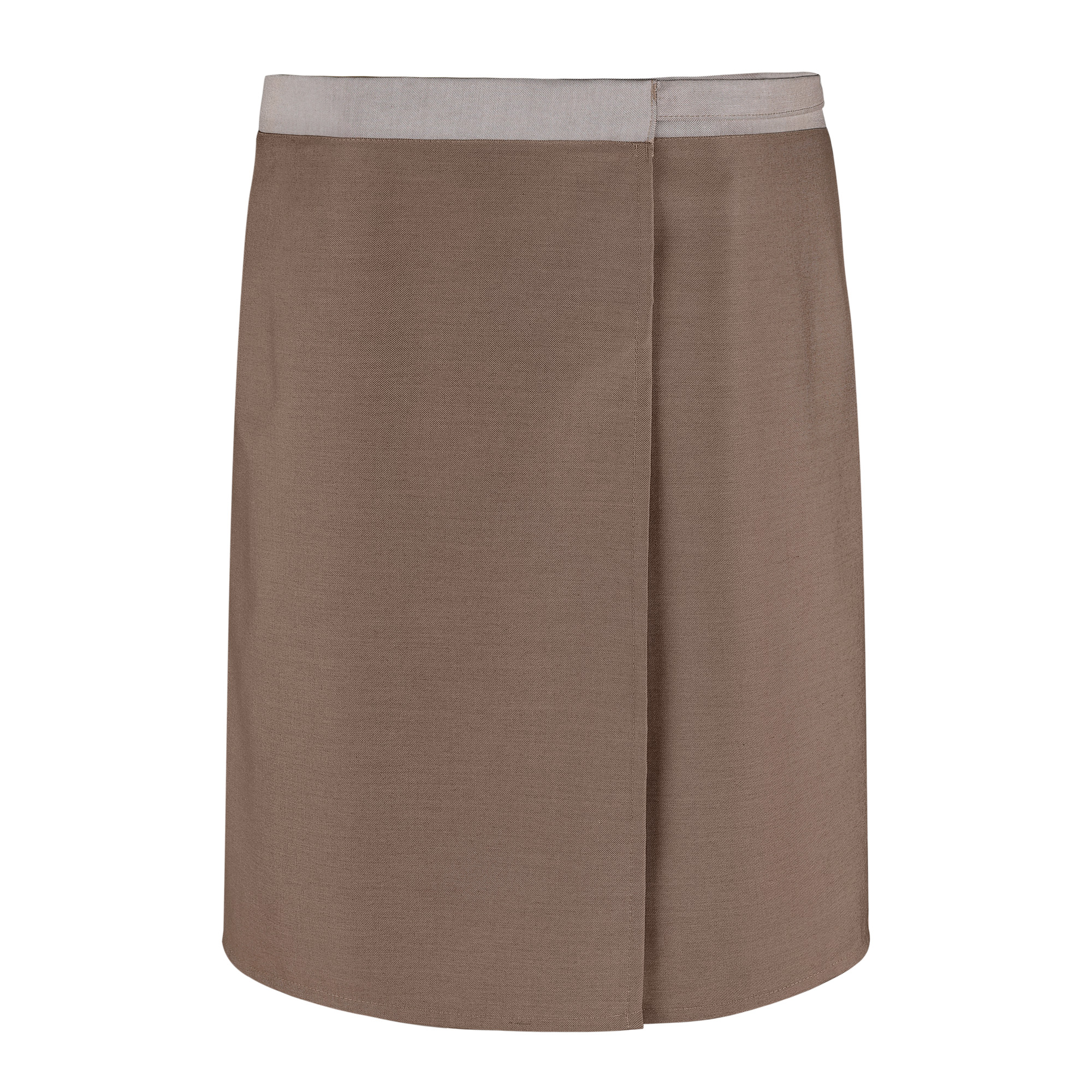 Wickel-Bistroschürze 60 x 125 cm, Jeanslook gold mit Bund und Bindebänder in Jeanslook sand